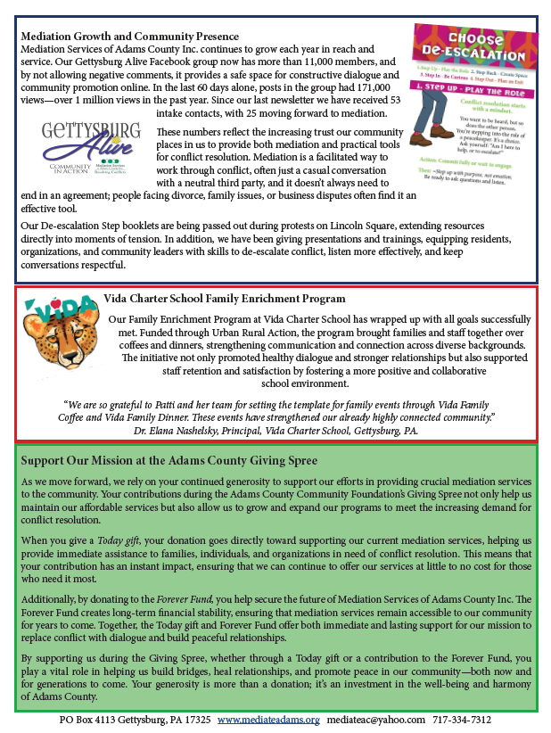 2025 Newsletter 