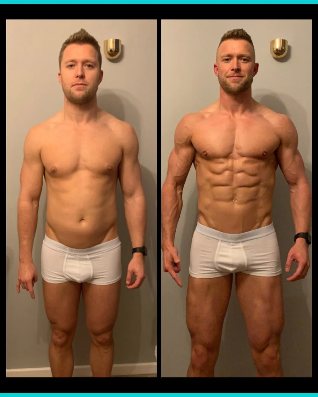 A before and after is impressive.

But a result you can keep is everything.

Looking back at older client transformations like this reminds me how much my coaching has evolved.

Years ago, I was already helping men get great results.

That part isn&r