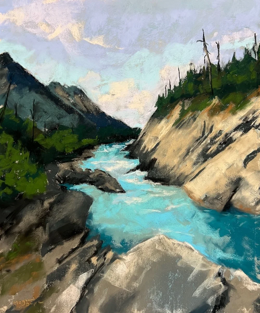 Vermillion River • 17 x 13 • Soft Pastel on Pastel Paper • Available at Leighton Art Centre July 2026