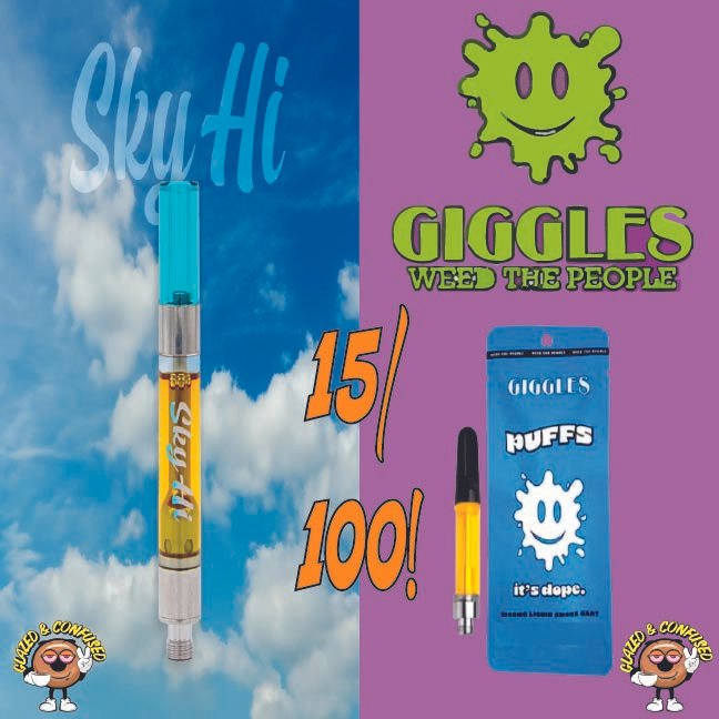 15/100 Sky-Hi and Giggle Puff Vapes!