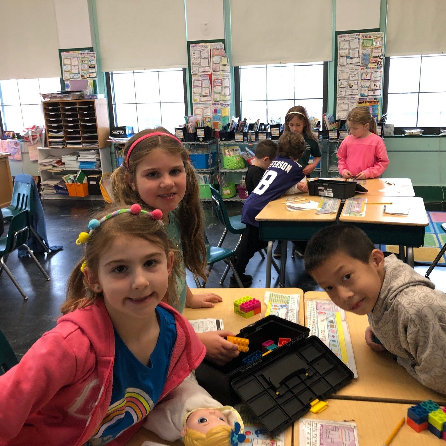 The students in grade 1 enjoyed celebrating compound word day last week! 1st grade was a construction zone as they visited various building centers.  The students were treated to surprise snacks that were of course - compound words! All were winners 