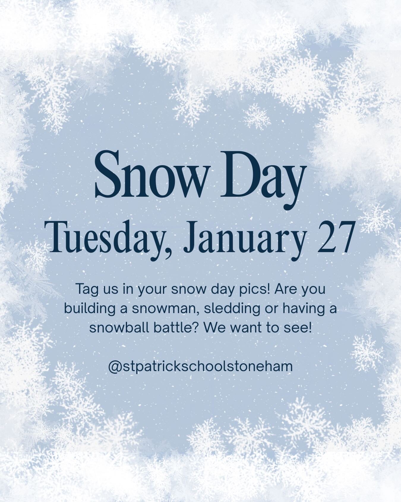 Let&rsquo;s see your snow days St. Pat&rsquo;s! Tag us in your snowiest pics and you&rsquo;ll receive a special prize this week!