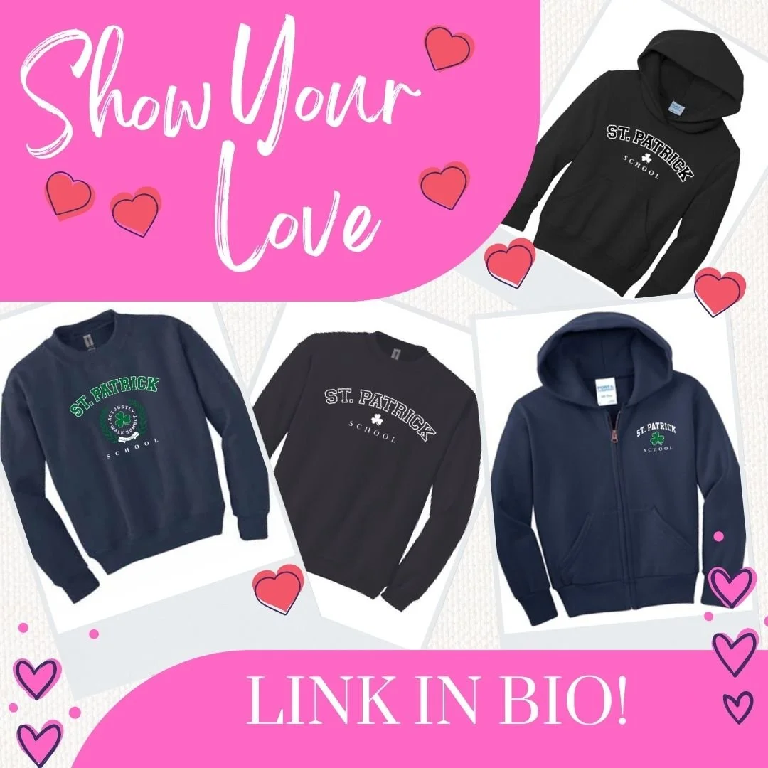 Show your love for St. Patrick School with these cozy sweats from our Spring Store! Link in Bio!

Or visit the Spring Store here: https://sarkisianapparel.chipply.com/stpatrickspring26