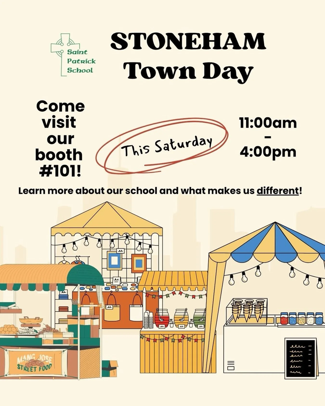 Stop by and say hi this Saturday! 

@stoneham_chamber