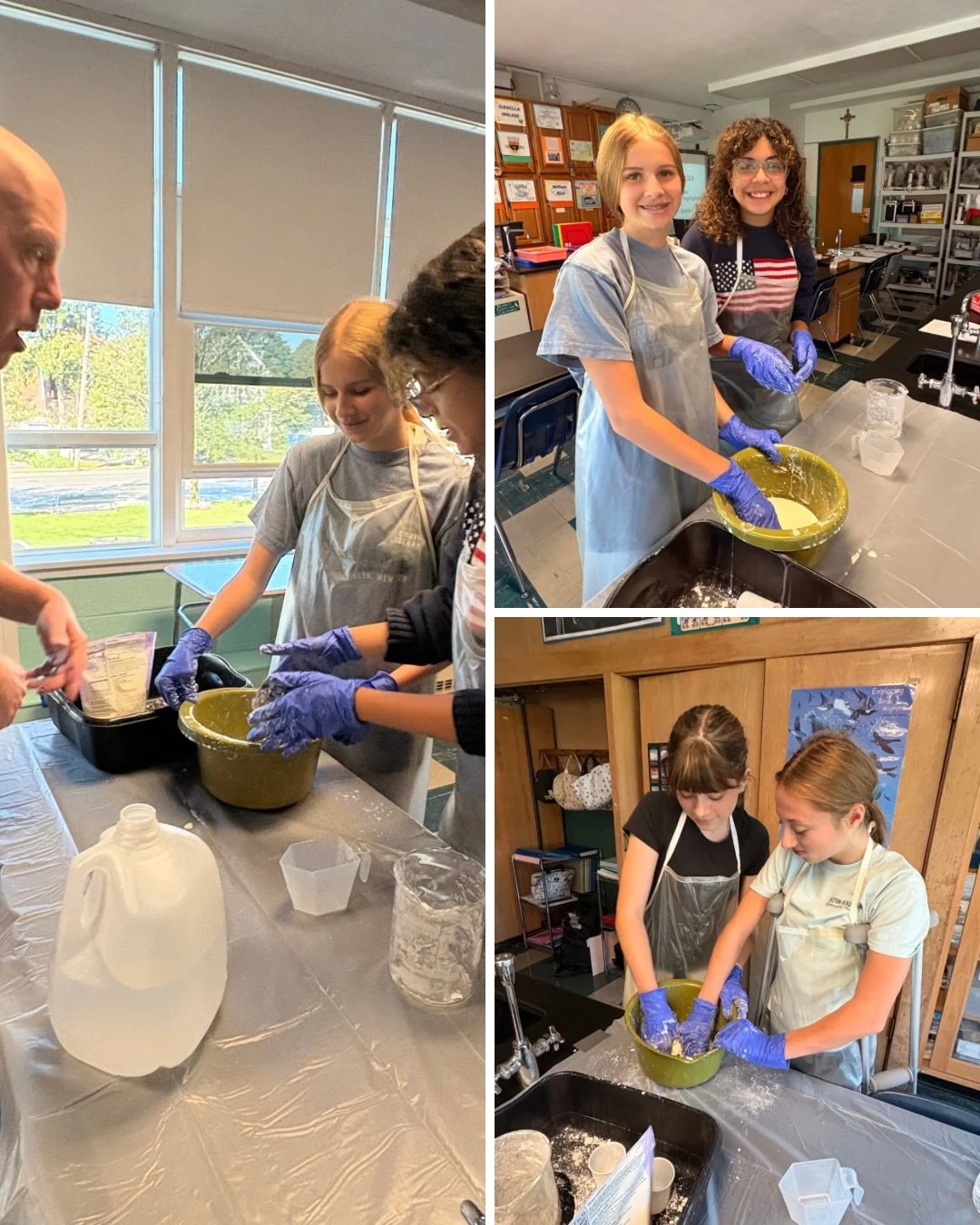 Science 🤝 Fun. What is a non-Newtonian fluid? Just ask our 7th and 8th graders! This week in science, students combined the right ingredients to conduct a neat experiment and test how this &ldquo;fluid&rdquo; responds to applied pressure!