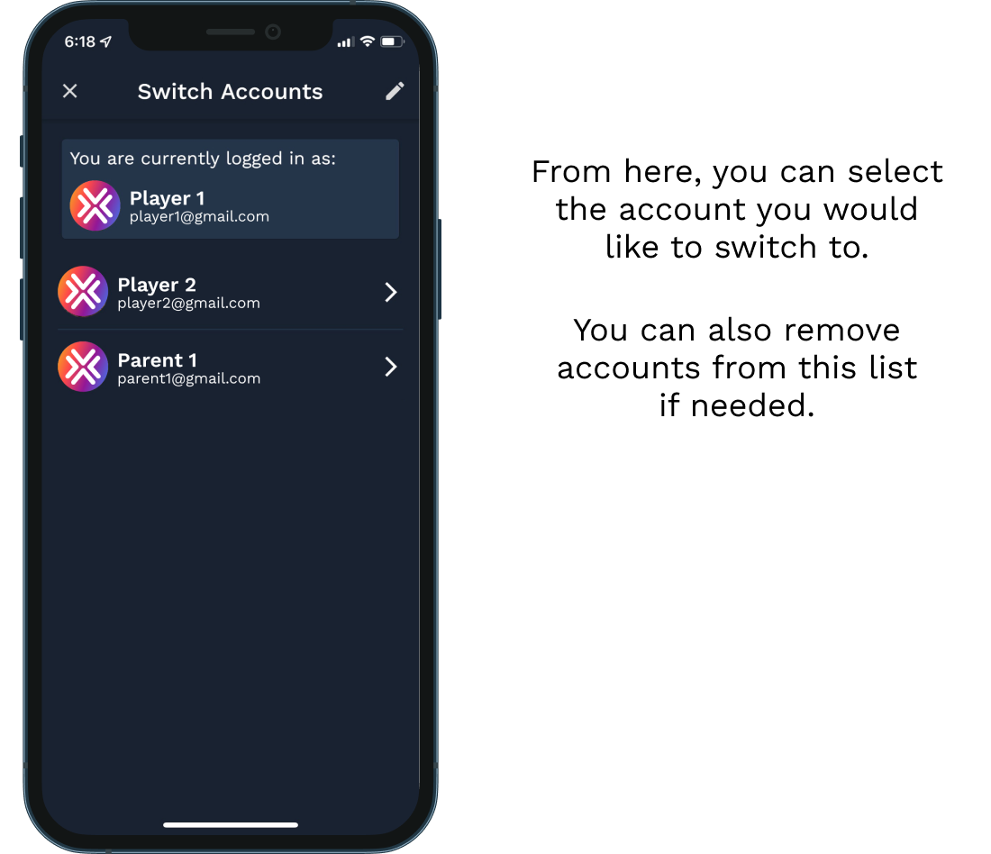 How to switch accounts — Praxis Training