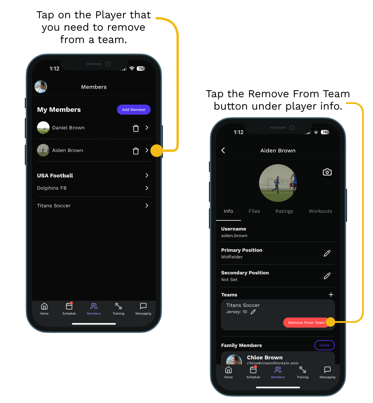 How to remove your player from a team as a parent — Praxis Sports