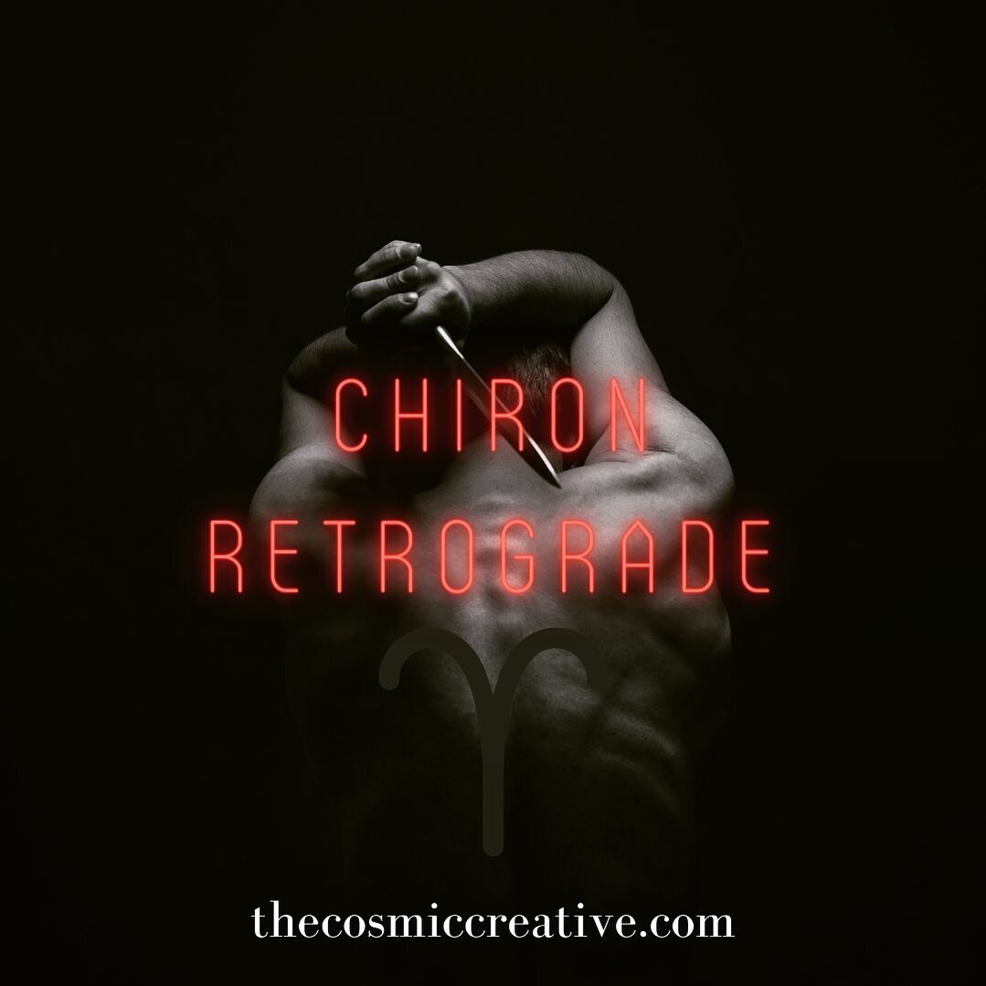 Chiron stations retrograde today until December in the sign of Aries. ♈️ 

Chiron is the archetype of the wounded healer in astrology. The role of Chiron is to help us identify our wounding so that we can ultimately heal ourselves and hopefully assis