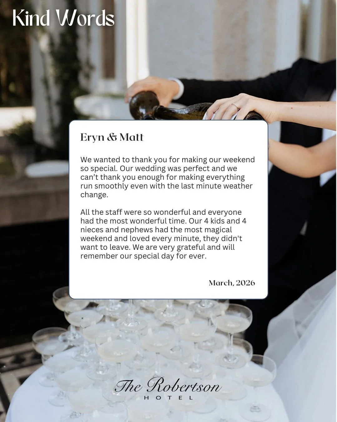Thank you for such lovely words Eryn and Matt. It was an honour to bring your big day to life. 🤍

 #southernhighlandsweddings #TheRobertsonHotel #TheRobertsonWeddings