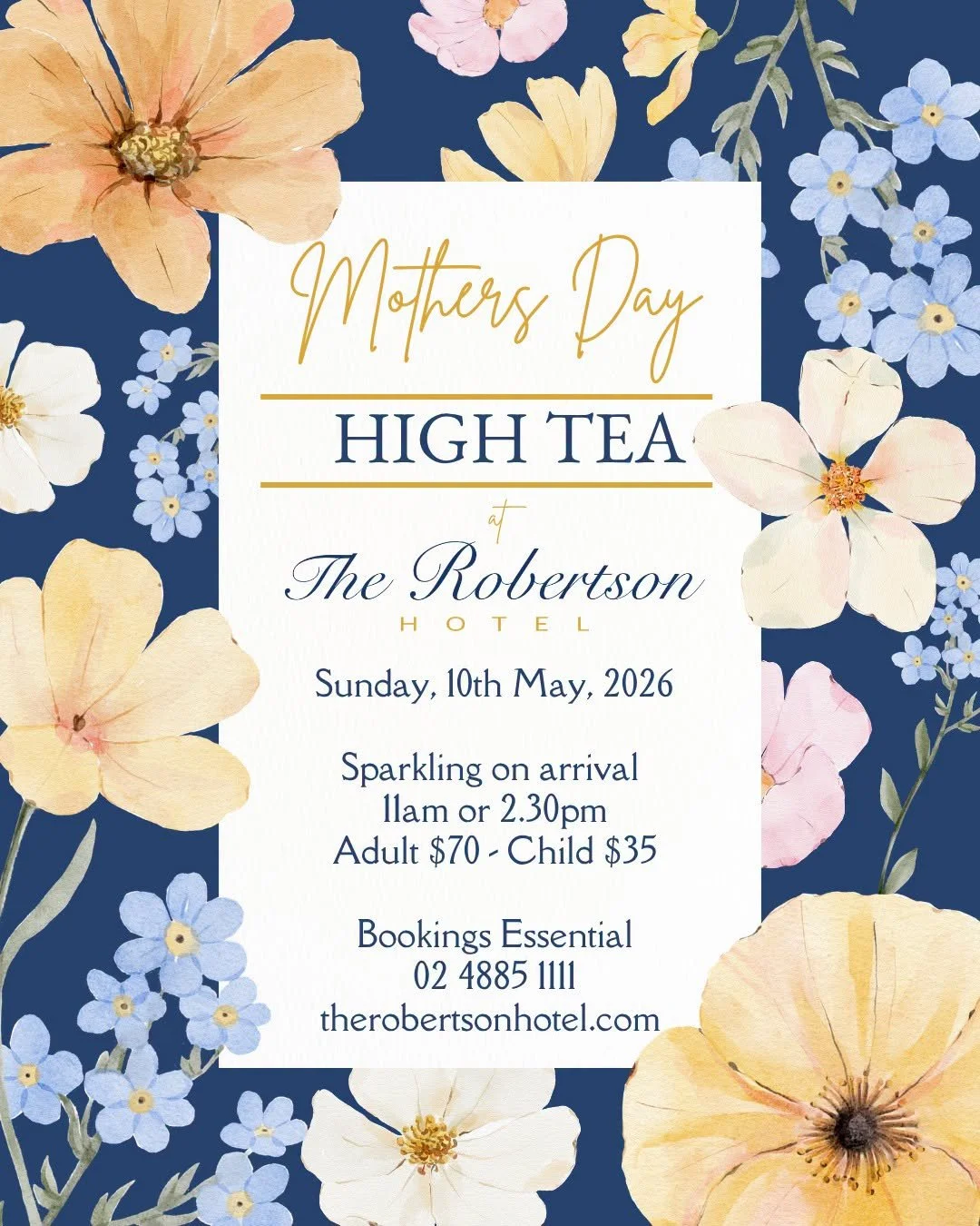 Join us for our annual Mother&rsquo;s Day High Tea and celebrate mum in our timeless surroundings with a selection of delicacies curated by our head chef. 

This popular event tends to book out, so reserve your table today via the link in our bio 🫖 