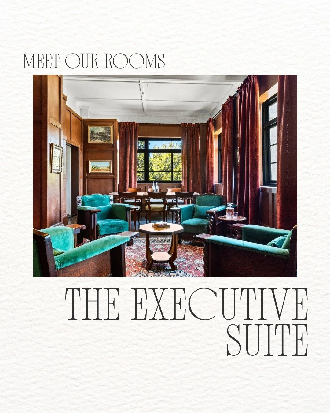 Our Executive Suite also known as our Grooms Suite is one of the largest accommodation options we offer. With two bedrooms containing a king bed in one room and 4 single beds in the other, one bathroom, a central entry foyer and lounge area in the en