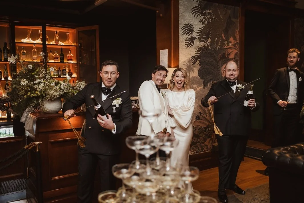 Never a dull moment around here! Flashback to Jason and Maclean kicking off their champagne tower with flair 🥂

📸 @fionaandbobby