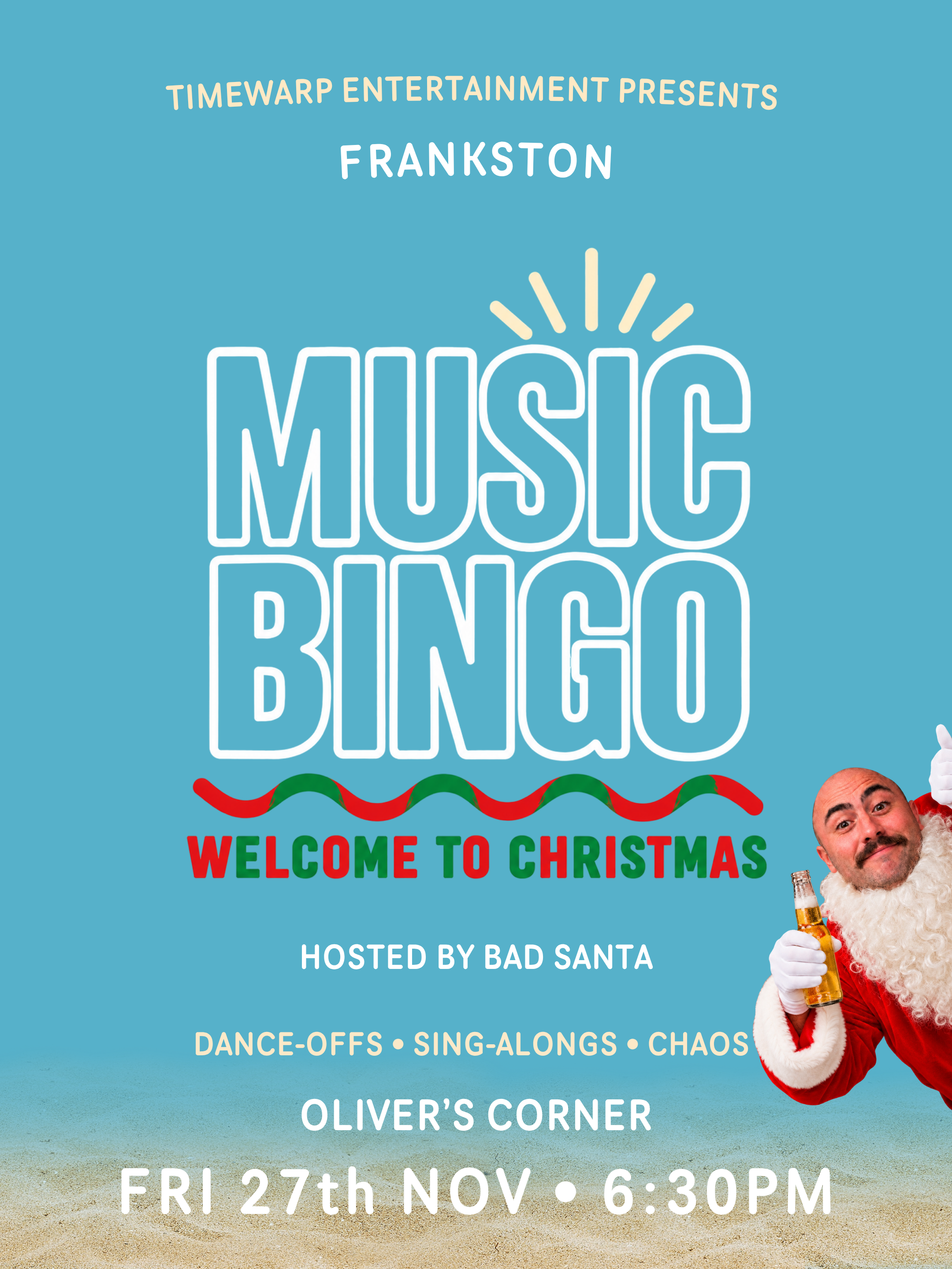 Music Bingo Christmas Party at Oliver's Corner! 