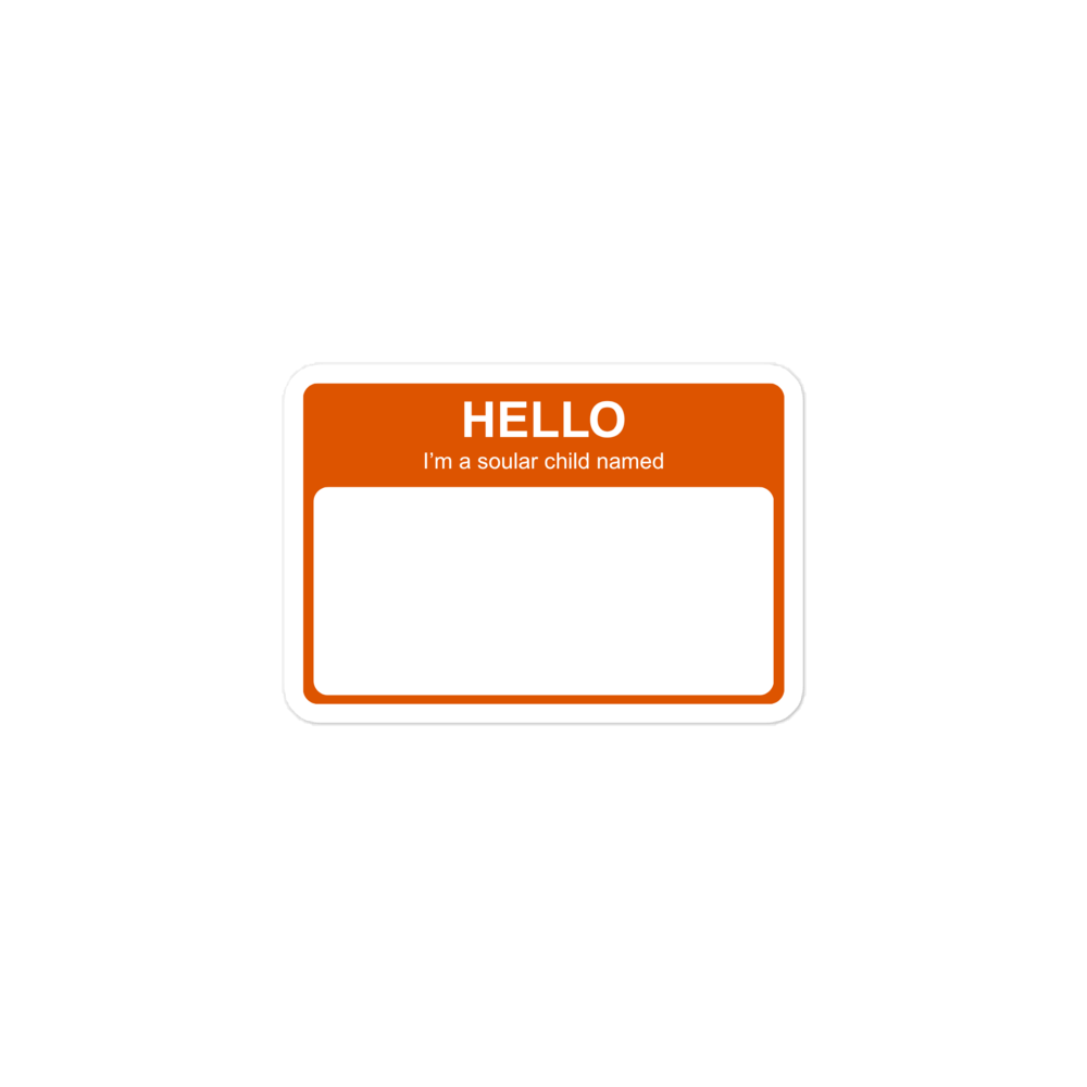 Soular Child Name Tag Sticker - Classic