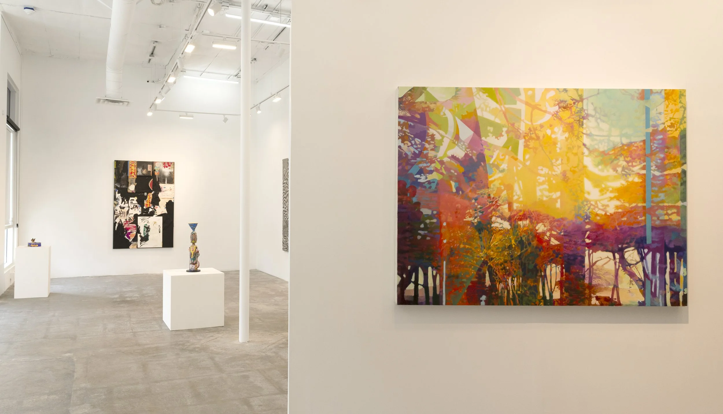 Amphi Gallery 2025, installation view. Griff Williams, Raymond Saunders.