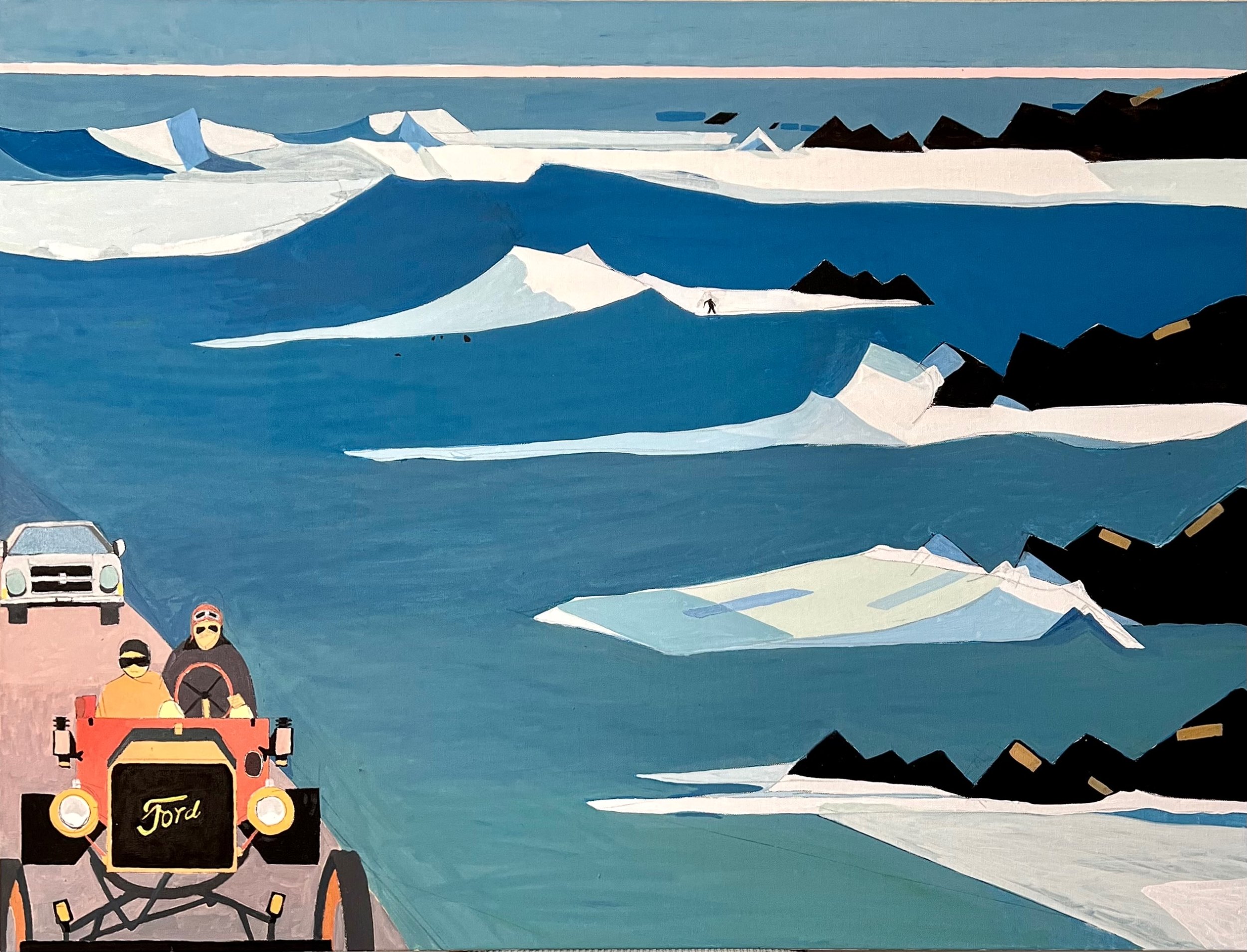 "Asilomar Beach, Right", Oil on Gallery Profile Canvas, 36"x48", 2022
