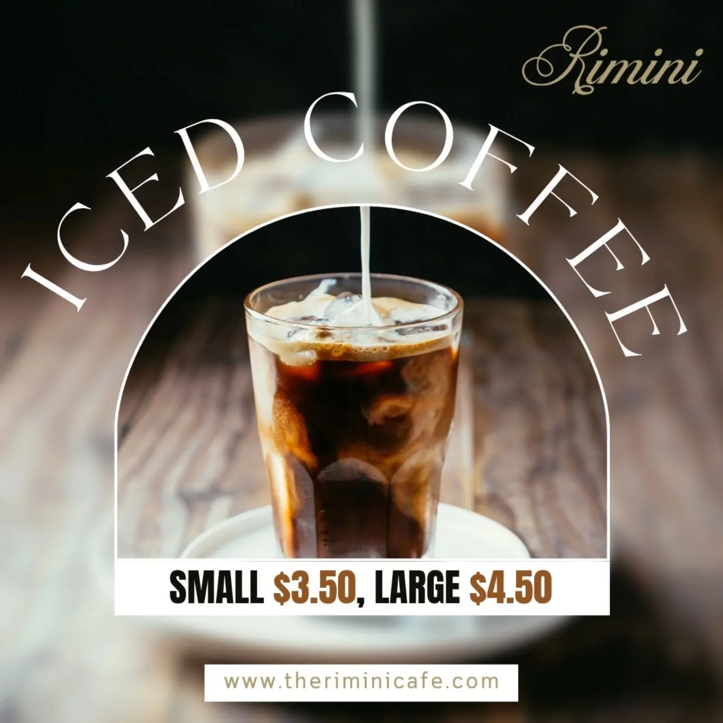 ool Down with Our Refreshing Iced Coffee! 🧊
 Perfectly brewed, chilled to perfection, and made to energize your day. Whether you like it small ($3.50) or large ($4.50), every sip hits just right! 💥
Treat yourself to the taste of pure chill &mdash; 