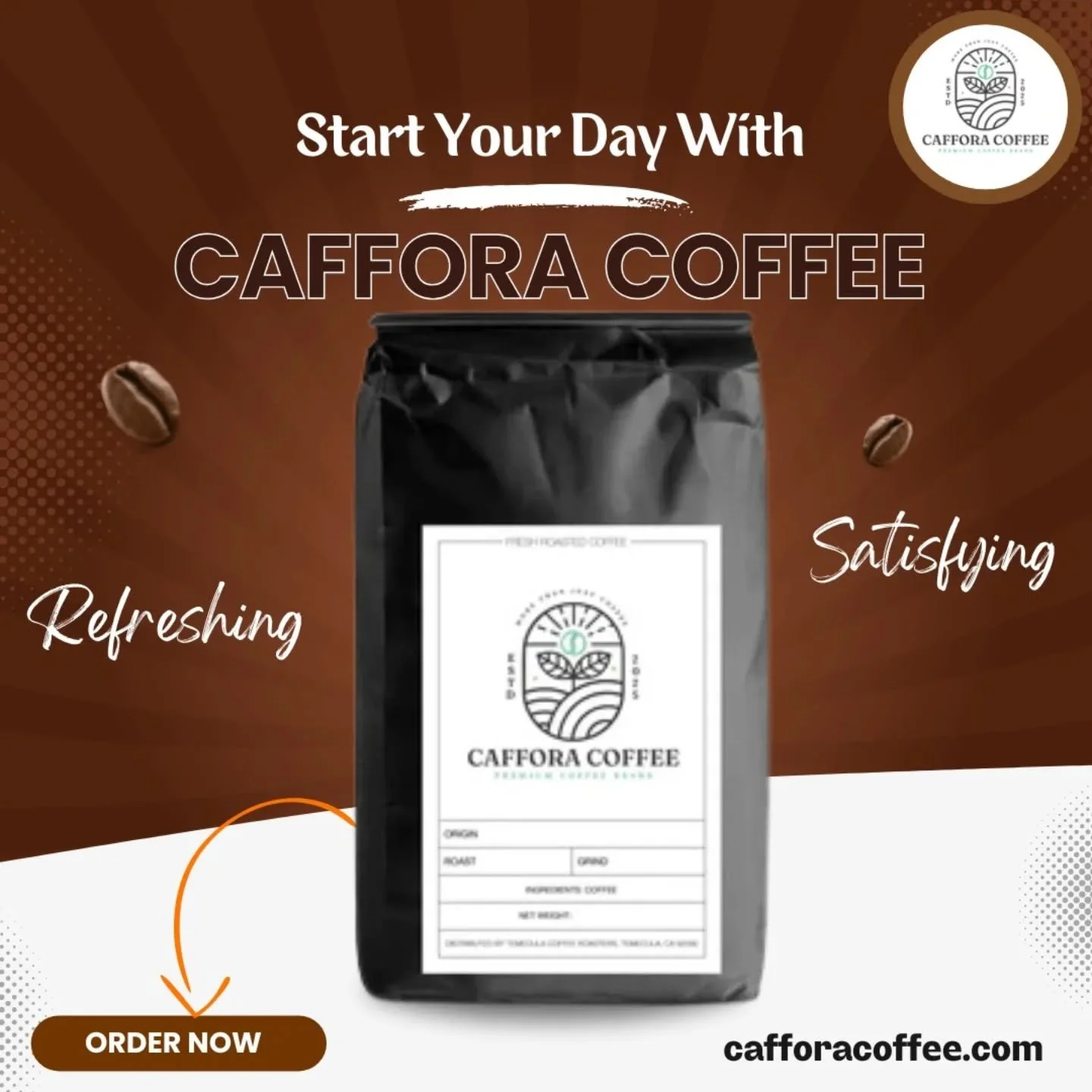 CAFFORA COFFEE &ndash; Your Perfect Start!
 Refreshing. Satisfying. Energizing.
 Start your day the right way with every smooth sip of Caffora Coffee 🤍

People who know great coffee, choose Caffora.
 👉 ORDER NOW
 🌐 cafforacoffee.com

#CafforaCoffe