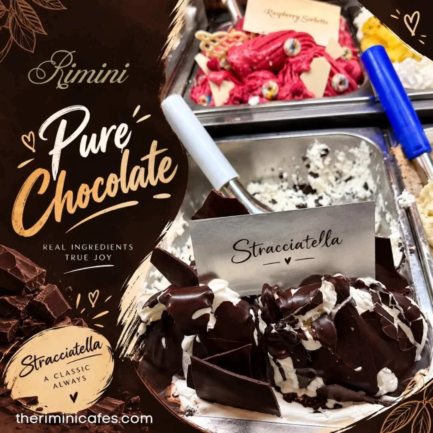 A Taste of Pure Chocolate Happiness Awaits! ✨
Indulge in the rich, unforgettable experience of REAL INGREDIENTS and TRUE JOY with every scoop. 😍

#TheriminiCafes #GelatoLove #ChocolateLovers #Stracciatella #PureChocolate