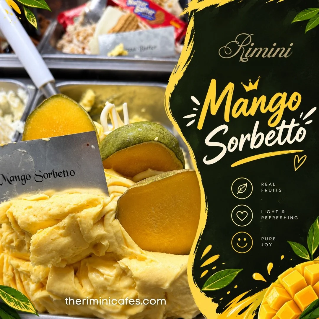 Taste the sunshine with every spoonful!
Cool down with the irresistible Mango Sorbetto from Therimini Caf&eacute;s&mdash;a refreshing frozen treat made with real fruit for a naturally sweet, vibrant flavor you'll love. ✨

🌿 Why you'll love our Mango