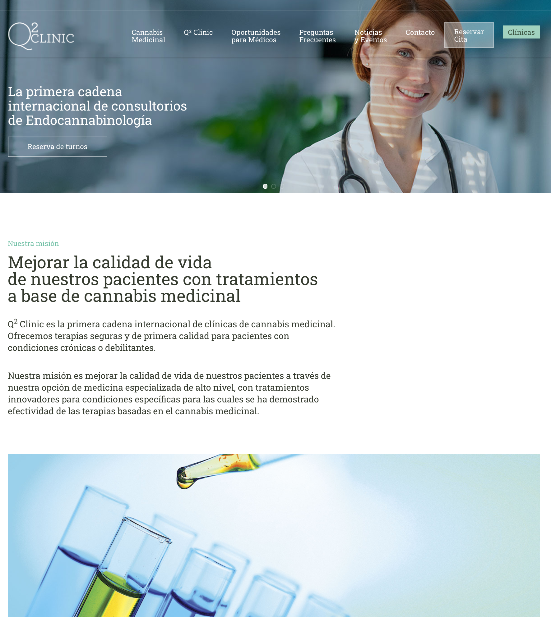  Imagen del sitio web de Q2 Clinic. 
