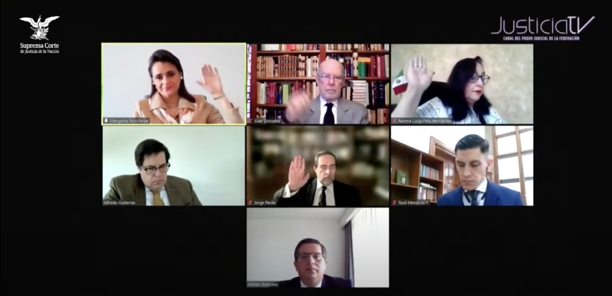  Imagen de la sesión de la Primera Sala de la SCJN de este 1 de diciembre. 