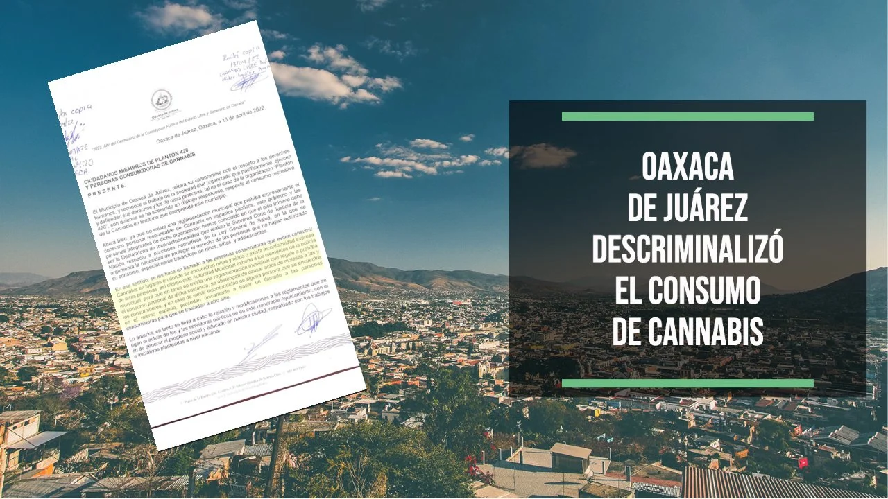  En  Oaxaca de Juárez  el consumo de cannabis ya no es perseguido por la Policía local. 