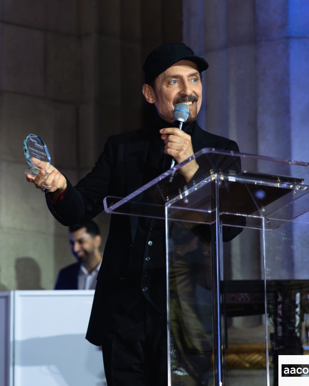 The moment Farhad Darya stepped onto the stage, the entire room rose to its feet. After 17 years away from the U.S. stage, his presence filled the historic room with emotion, pride, and unity. We were deeply honored to recognize Farhad Darya as the C