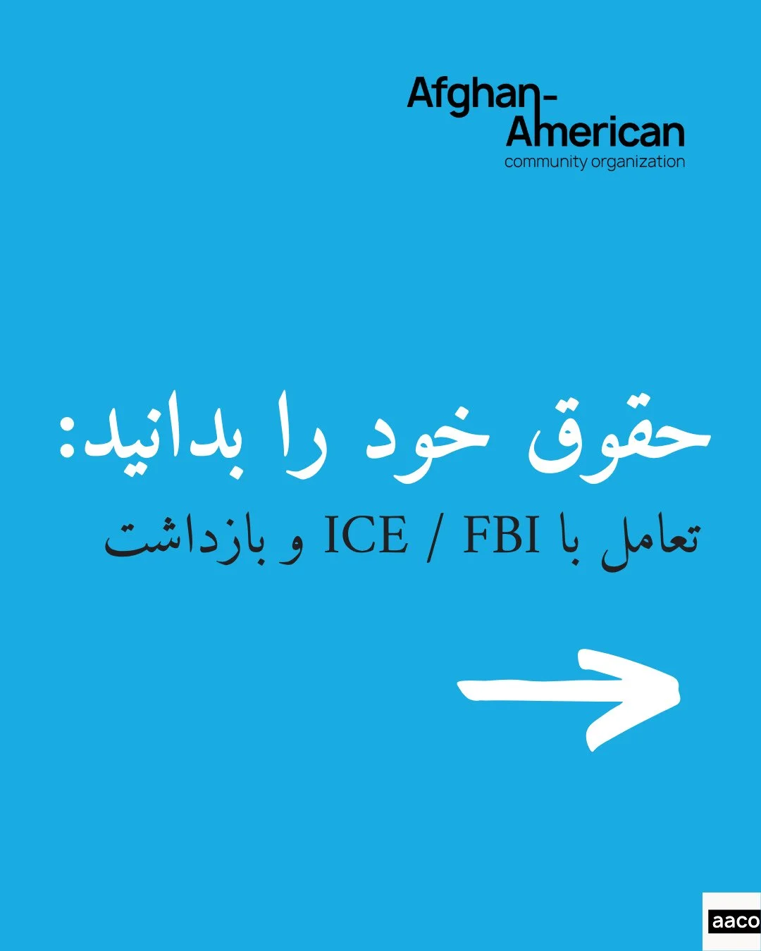 Know your rights: ICE/FBI Interactions &amp; Detention (Dari/Farsi) ⁠
⁠
We have created this guide to help community members understand what to do if they encounter ICE or if a loved one is detained.⁠
⁠
Swipe through for key information on:⁠
&bull; Y