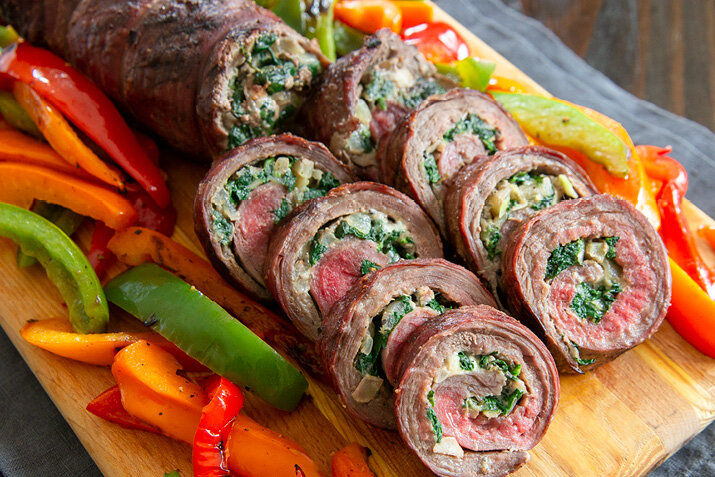 Grilled Flank Steak and Scallions Recipe