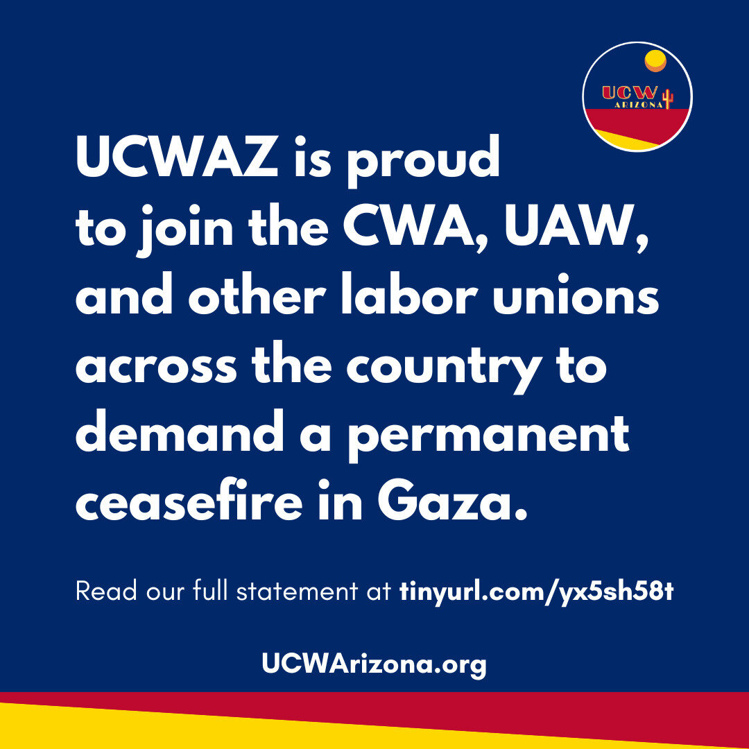 We at UCWAZ are proud to join the calls for a permanent ceasefire in Gaza. 

You can read our full statement at https://tinyurl.com/yx5sh58t, or at the link in bio.

#PermanentCeasefireNow #Union #U