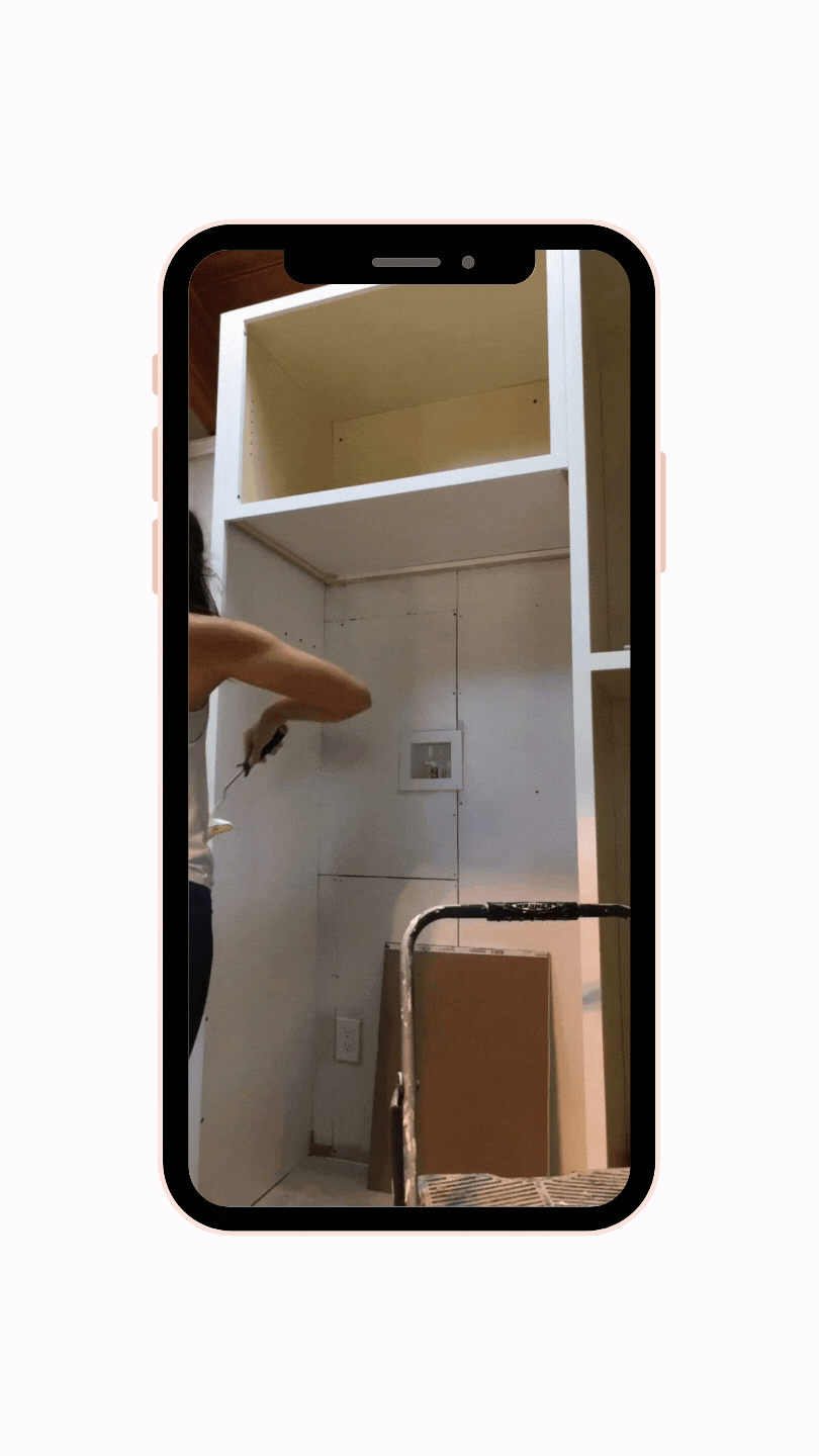 priming kitchen cabinet