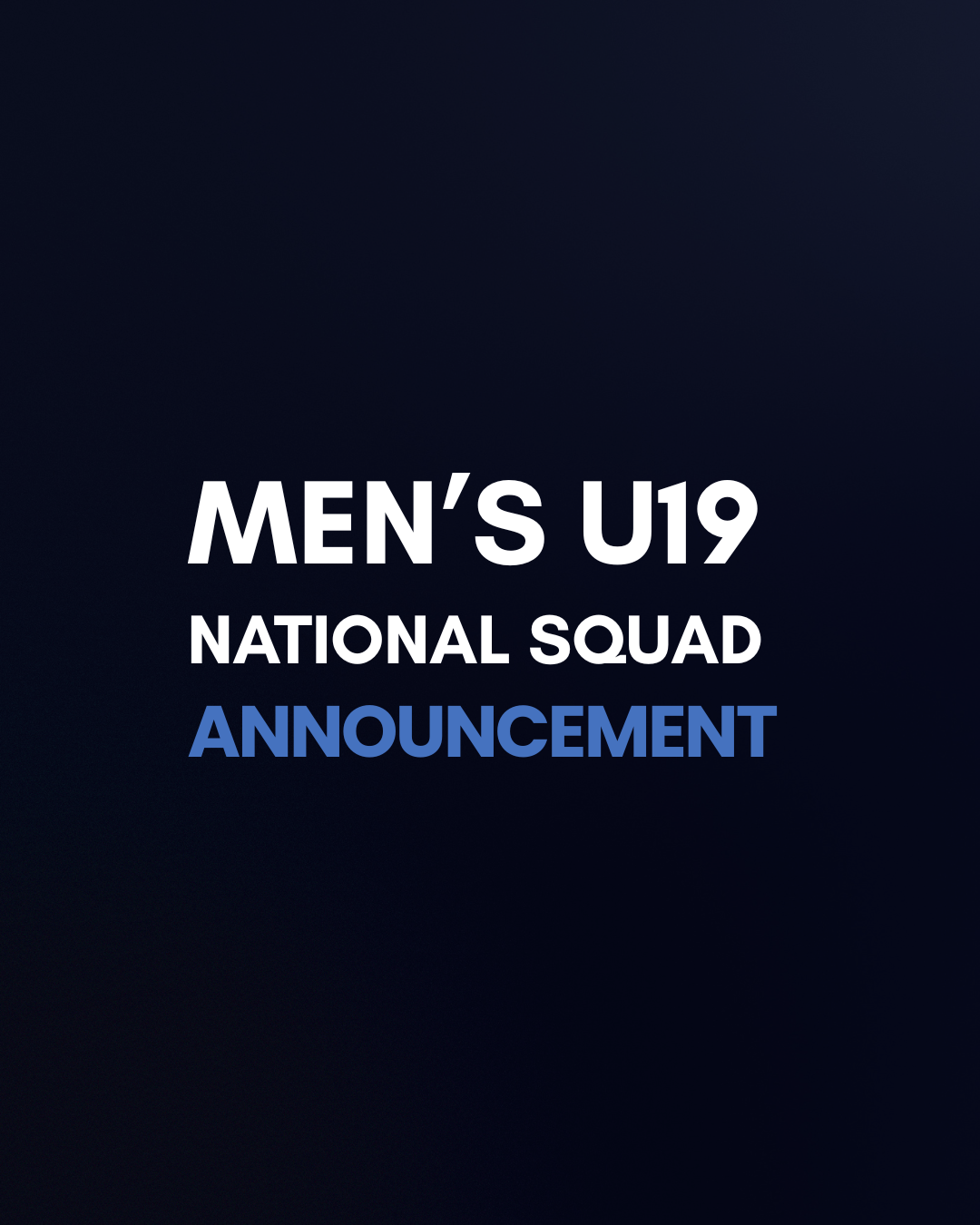 Final Men's U19 national team named for AOFC Qualification