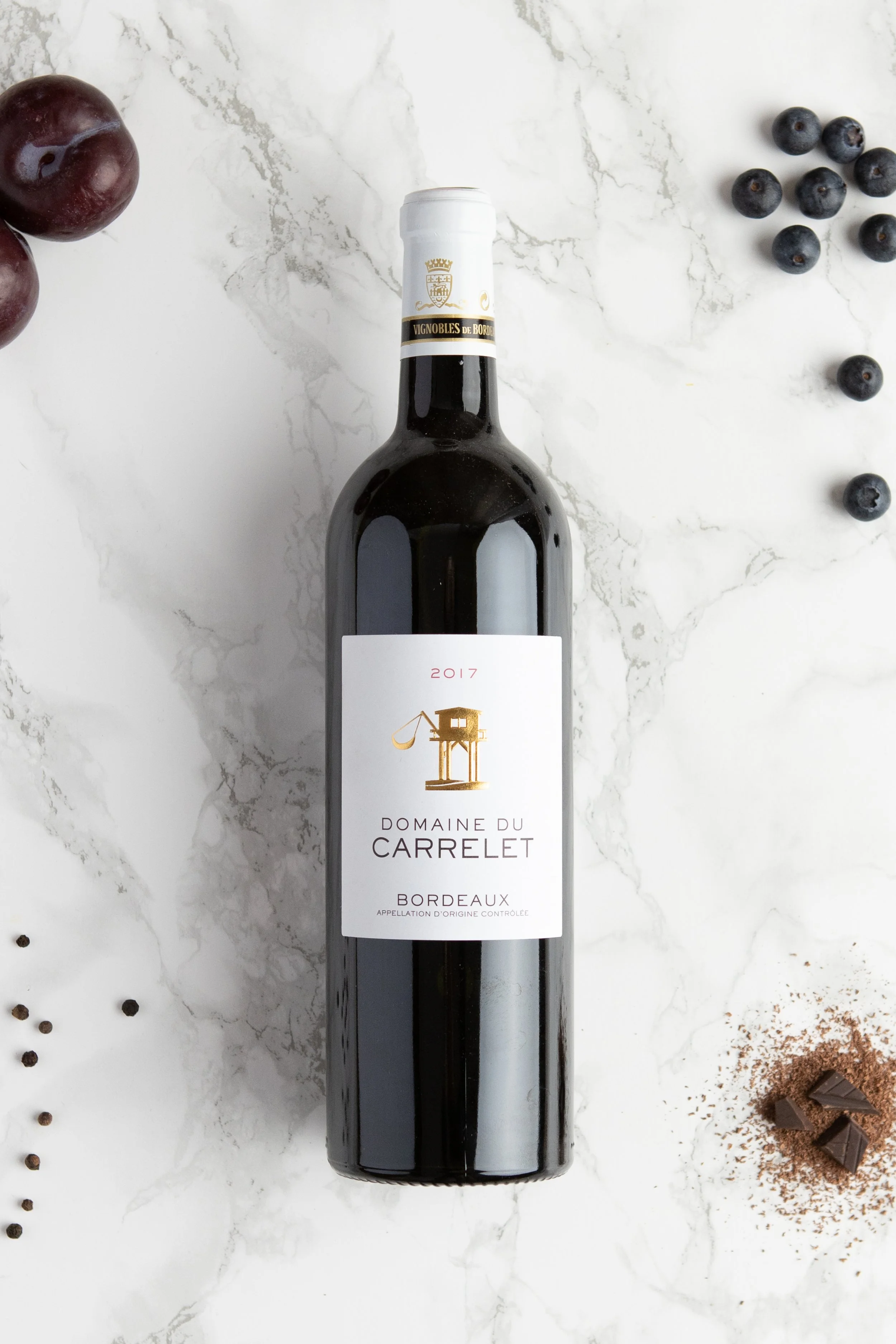 Domaine du Carrelet | Carton de 6 bouteilles I Vin rouge (100 % Merlot – Bordeaux)