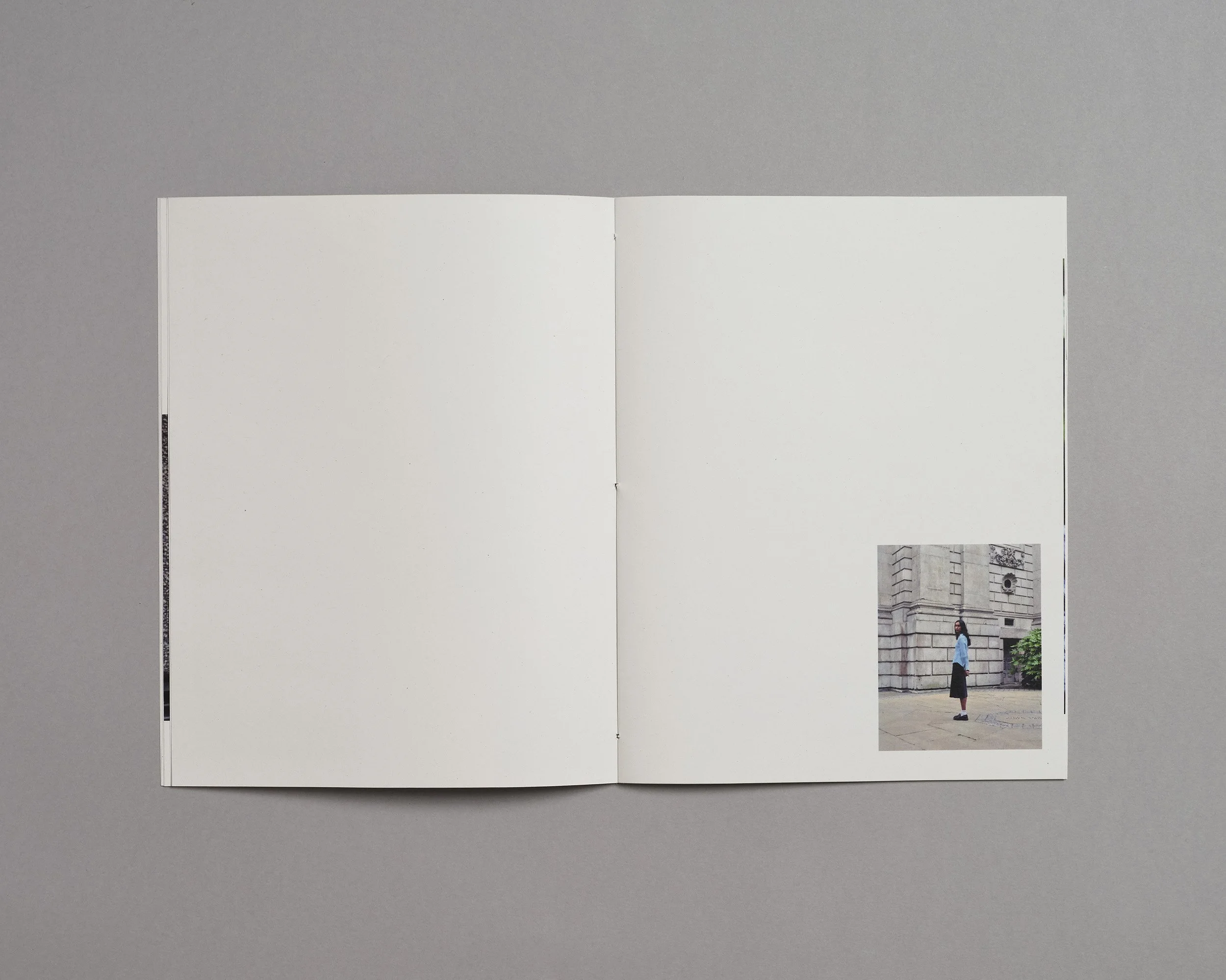 Photo zine hand made by artist photographer Maxwell Anderson, laser printed with Xerox on recycled paper, including portraits of model Swetha in London