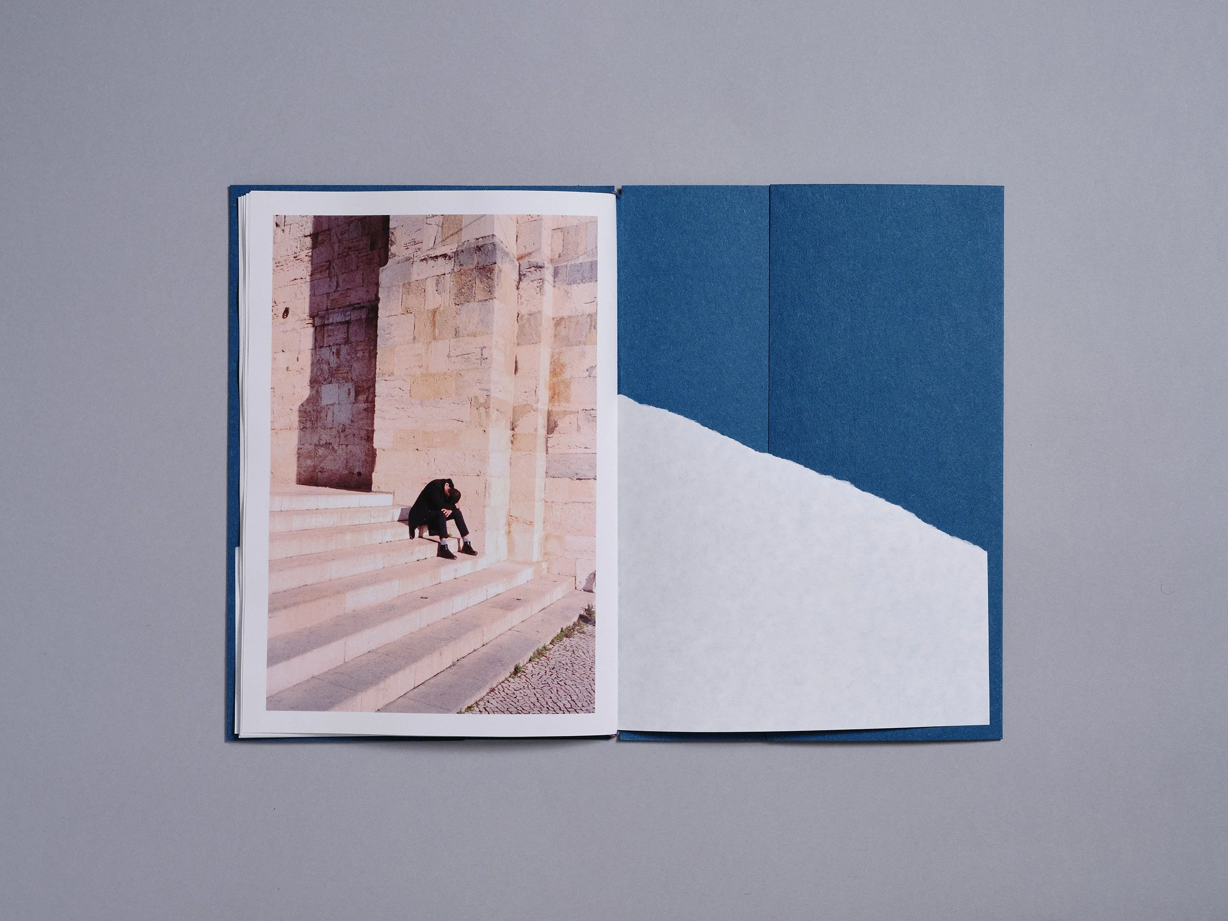A hand made printed photobook zine of photographs and a poem, hand made by London based artist and photographer Maxwell Anderson