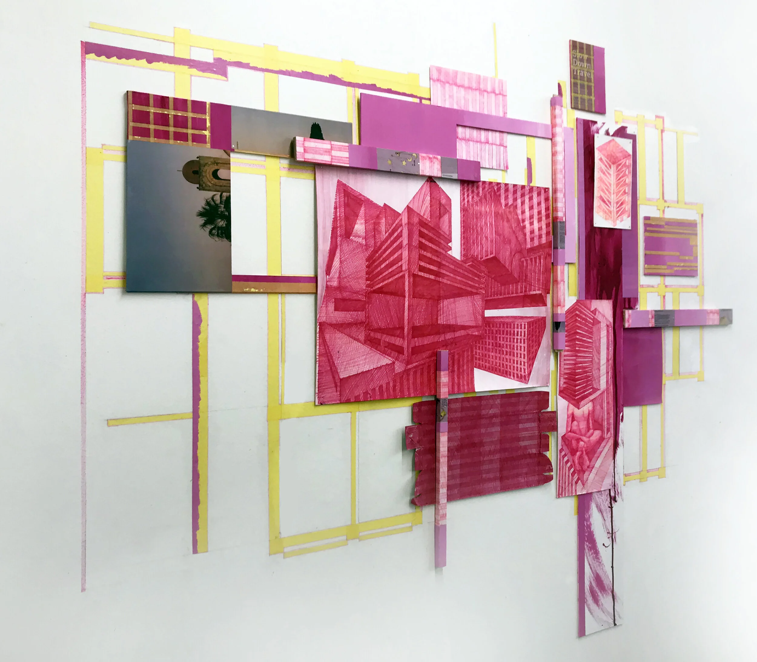 Unrecorded Archaeology, 173(w)cm x 150(h)cm x 2(d)cm, Mixed Media, 2020