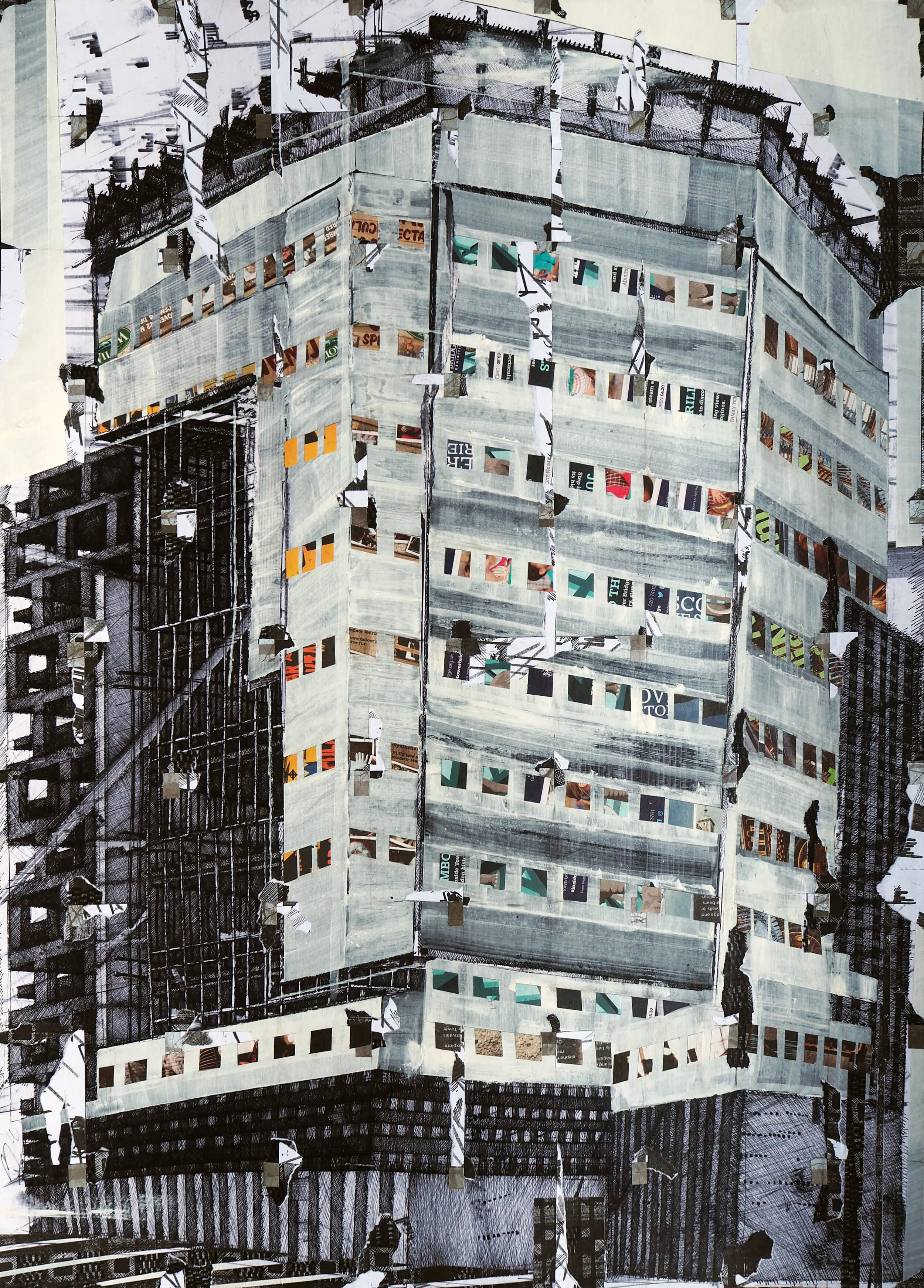 Urban Methodology 05112017, Mixed Media, 59(w)cm x 84(h)cm, 2017