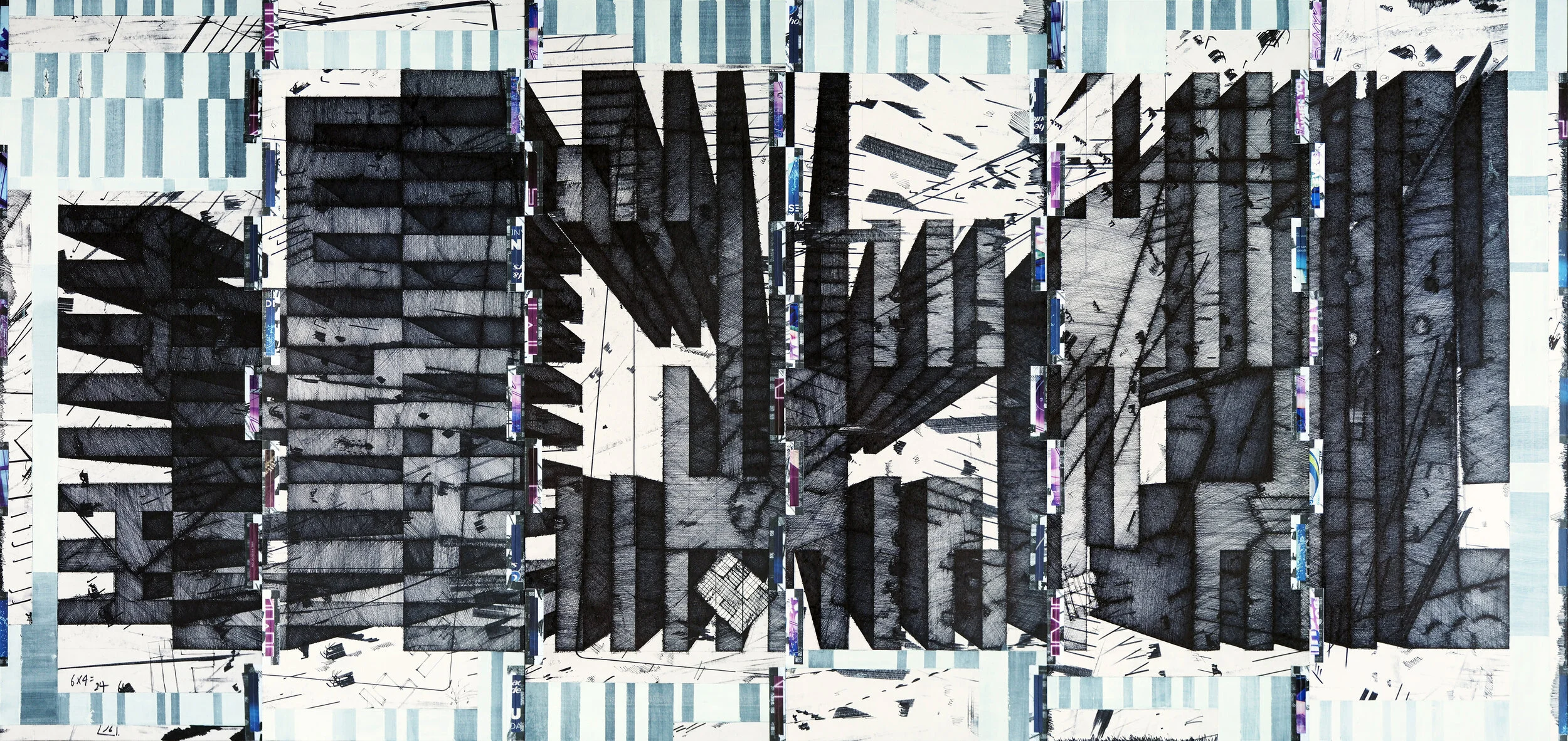 Urban Methodology 01102017, Mixed Media,
177(w)cm x 83.5(h)cm, 2017