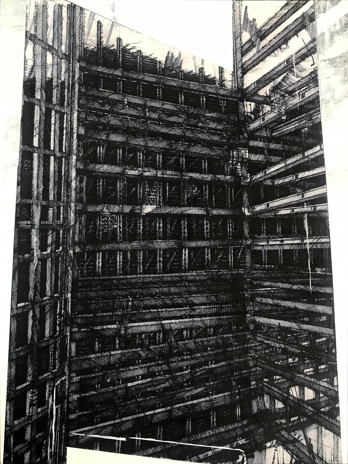 Urban Methodology 07122016, Pen on Waste Materials, 30(w)cm x 40(h)cm, 2016