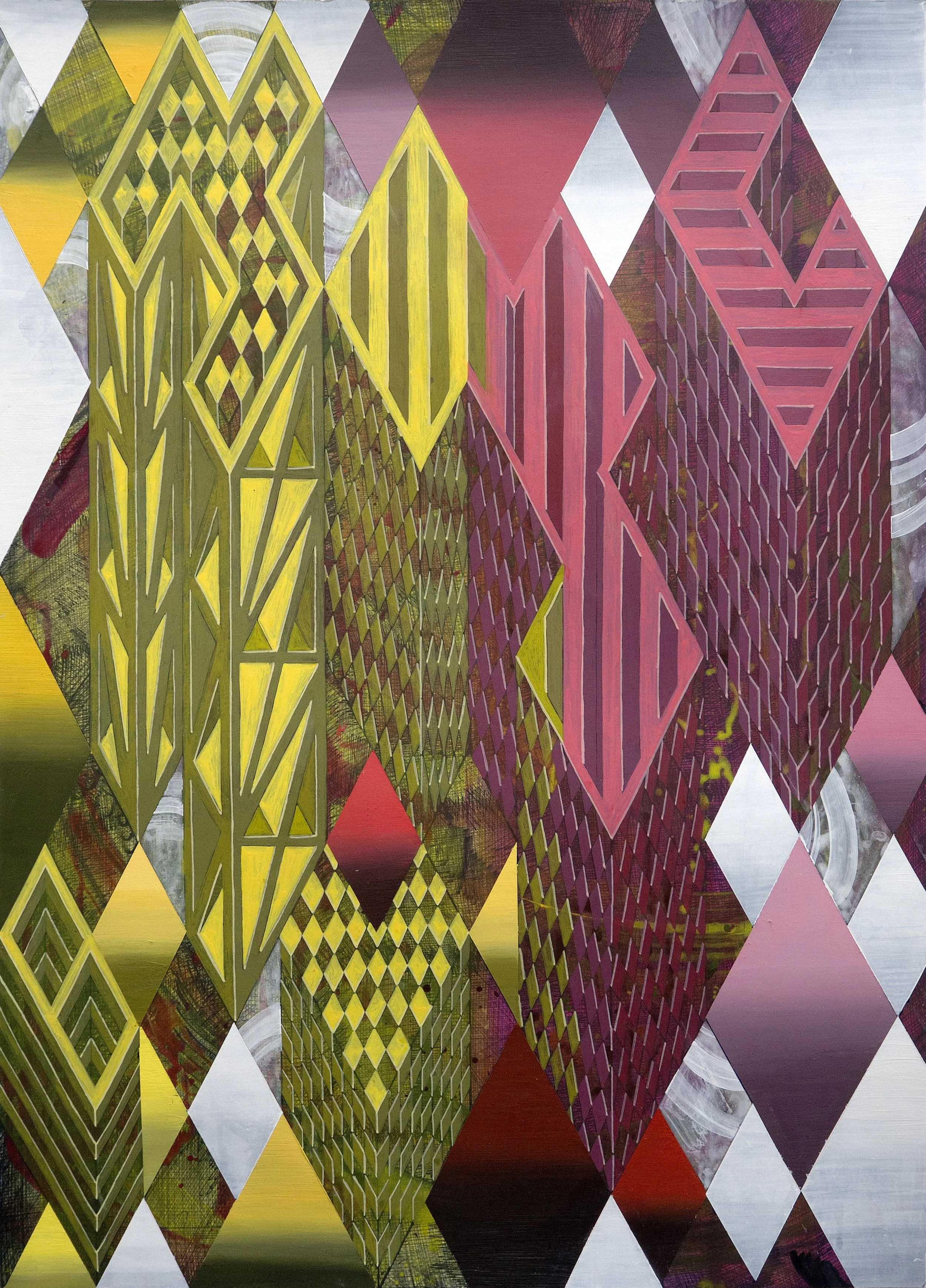 Urban Methodology DaCapo, Pen Drawing and Acrylic on Paper, 50(w)cm x 70(h)cm x 2(d)cm (Unframed), 2022