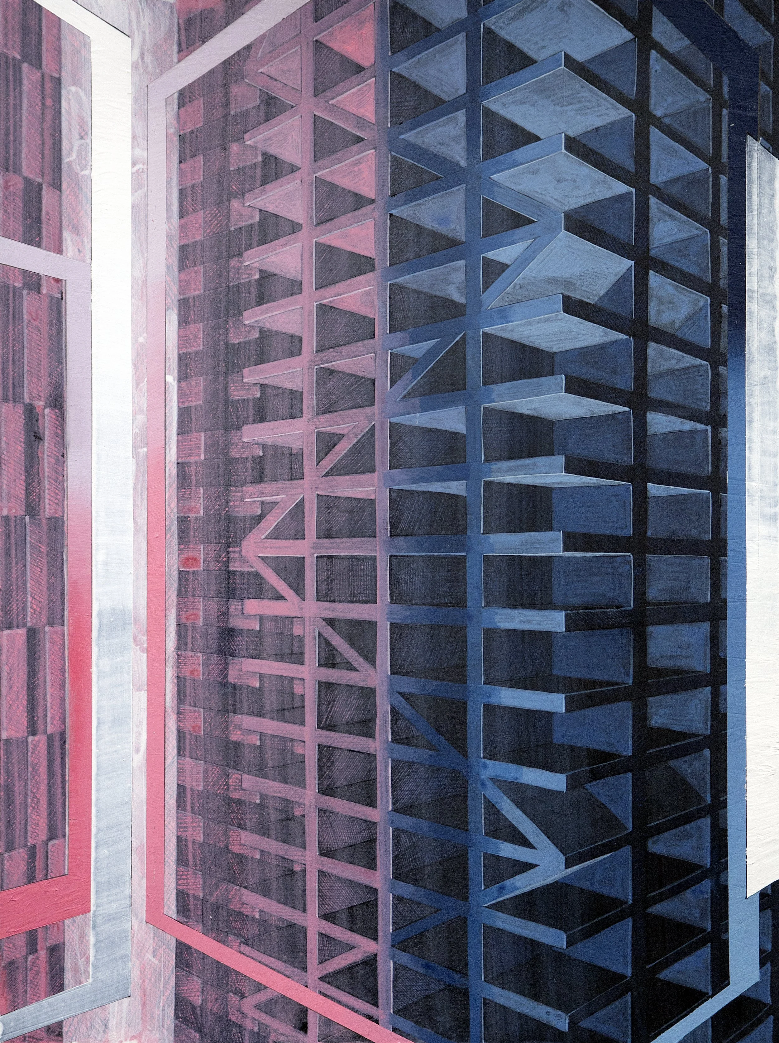 Urban Methodology DaCapo, Pen Drawing and Acrylic on Paper, 29(w)cm x 39(h)cm x 2cm(d) (Unframed), 2021 