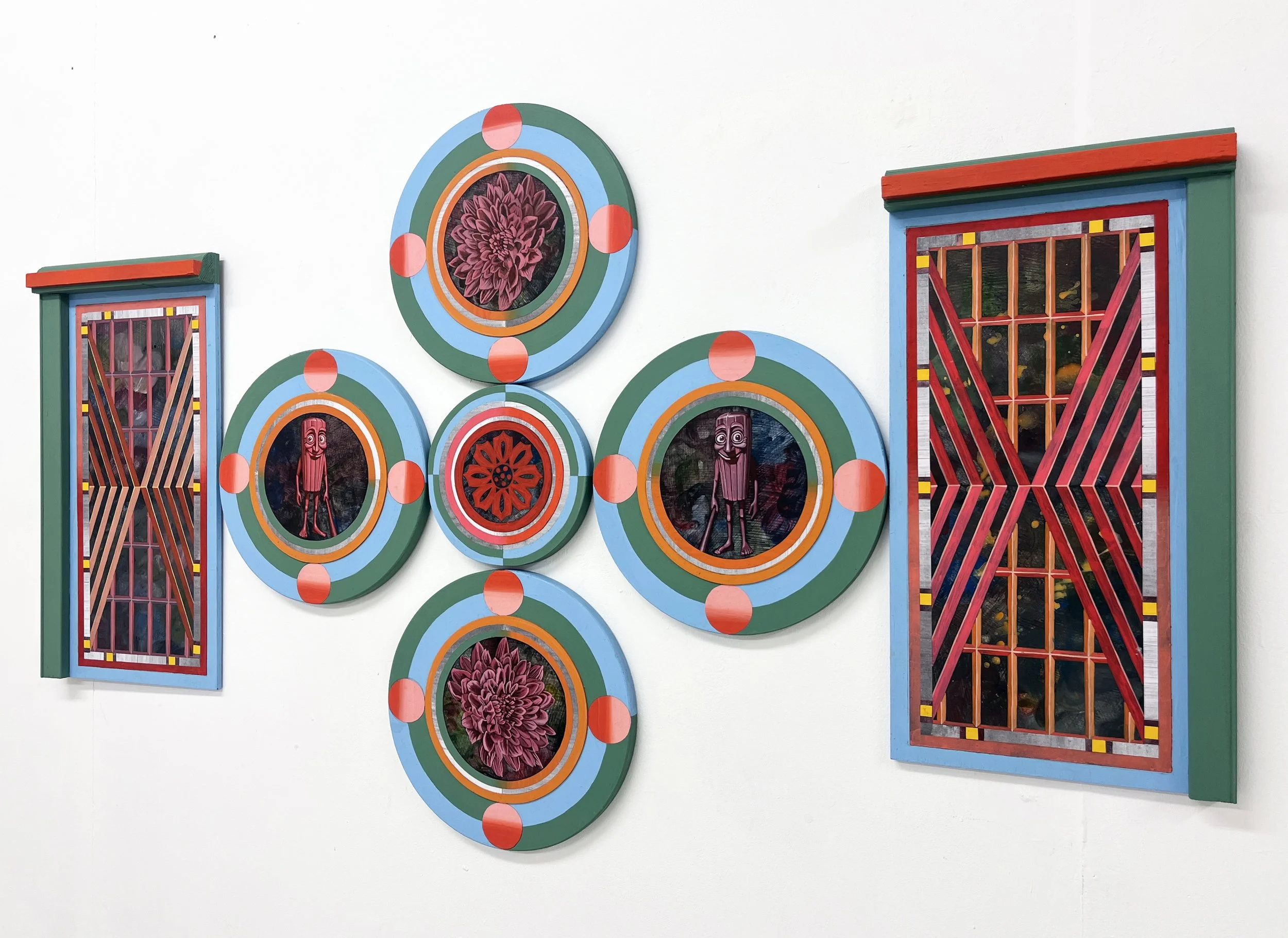 Annex Inventory Series,
150(w)cm x 75(h)cm x 3(d)cm,
Acrylic and Pen Drawing on Found Object, 2025