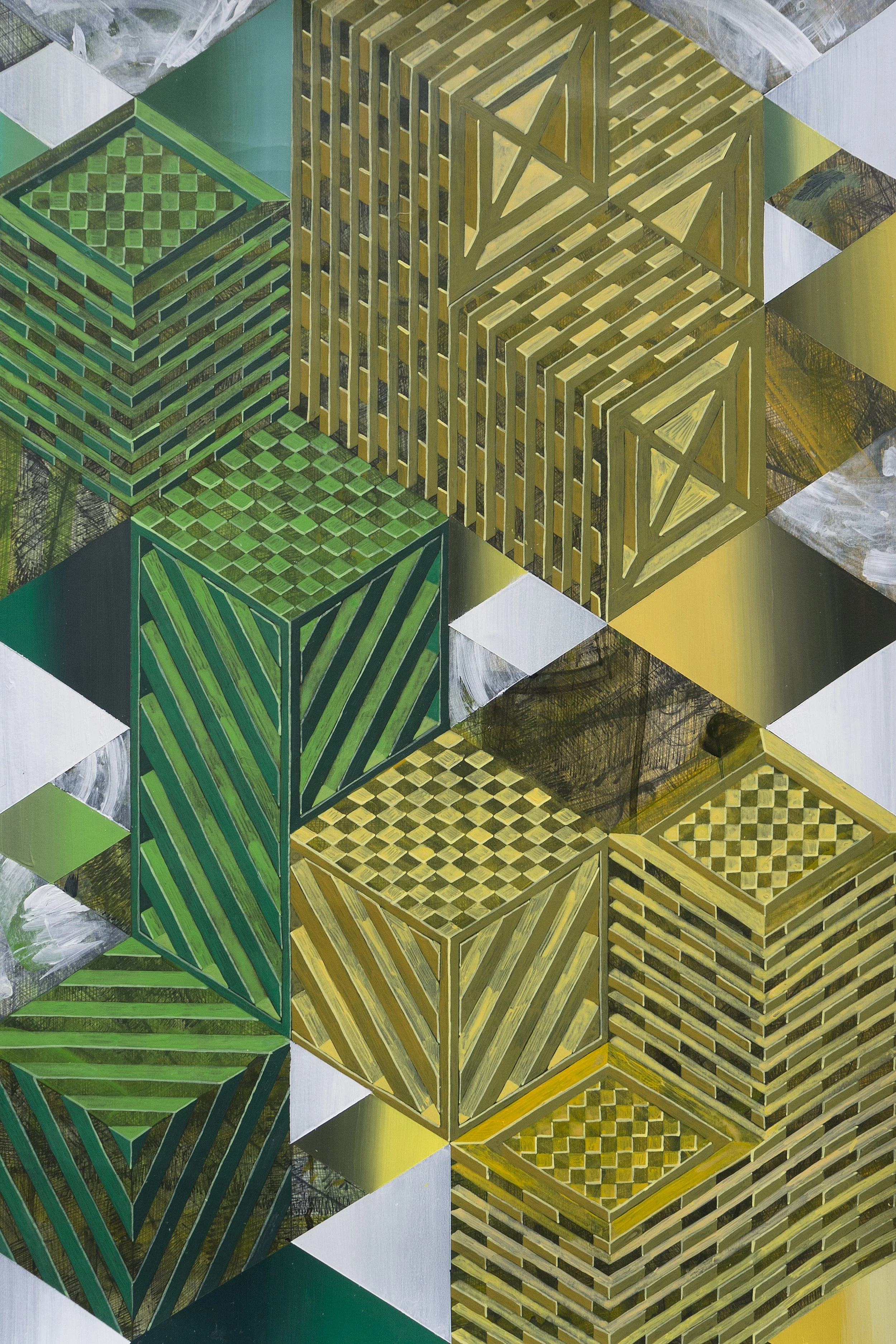 Urban Methodology DaCapo, Pen Drawing and Acrylic on Paper, 50(w)cm x 70(h)cm x 2(d)cm (Unframed), 2022