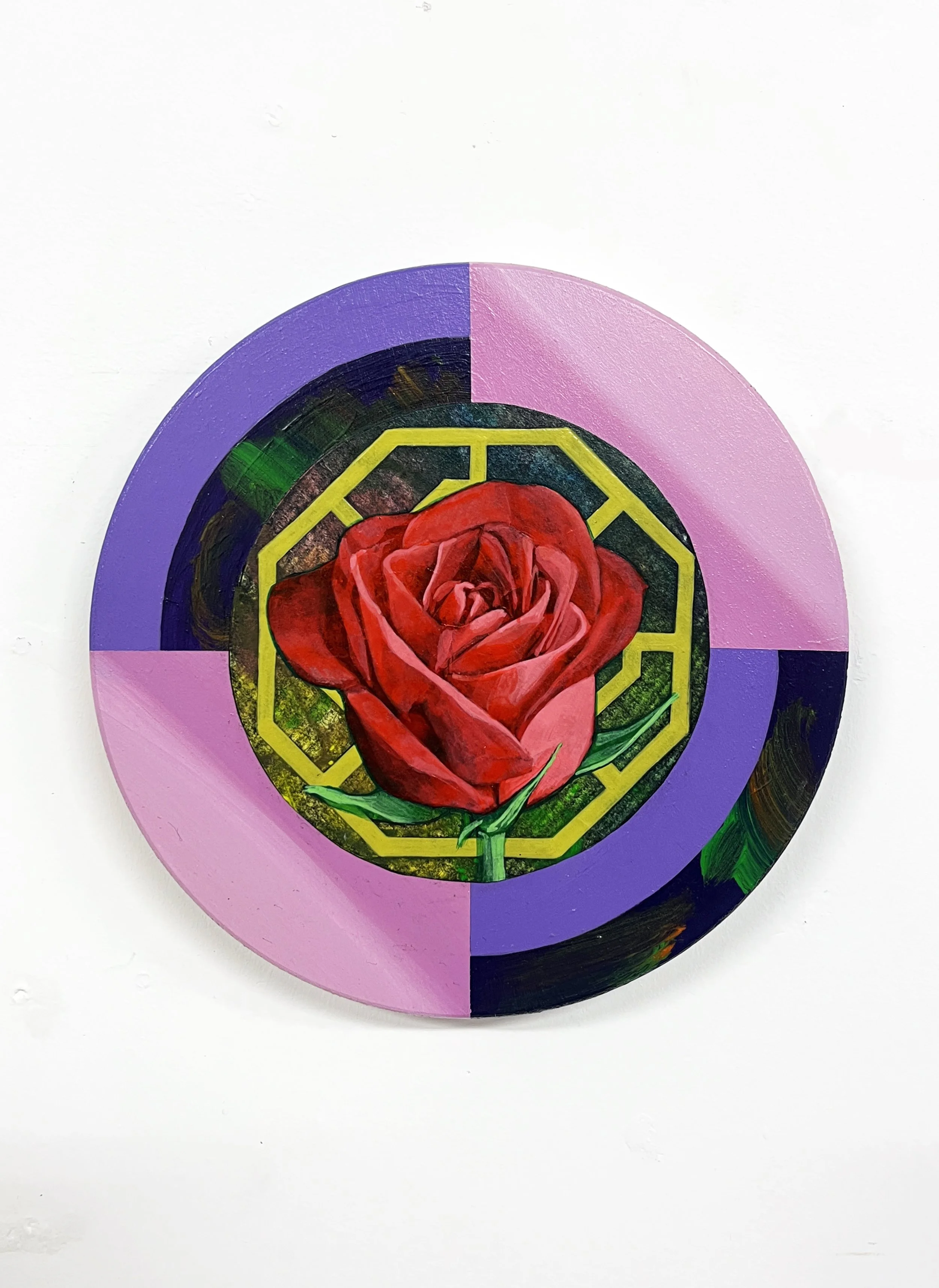 Allegory of Emotion | Allégorie de l’Emoi 
Defaced Vitrine 30,
Acrylic and Pen Drawing on Wooden Panel, 
20(w)cm x 20(h)cm x 2(d)cm, 2026