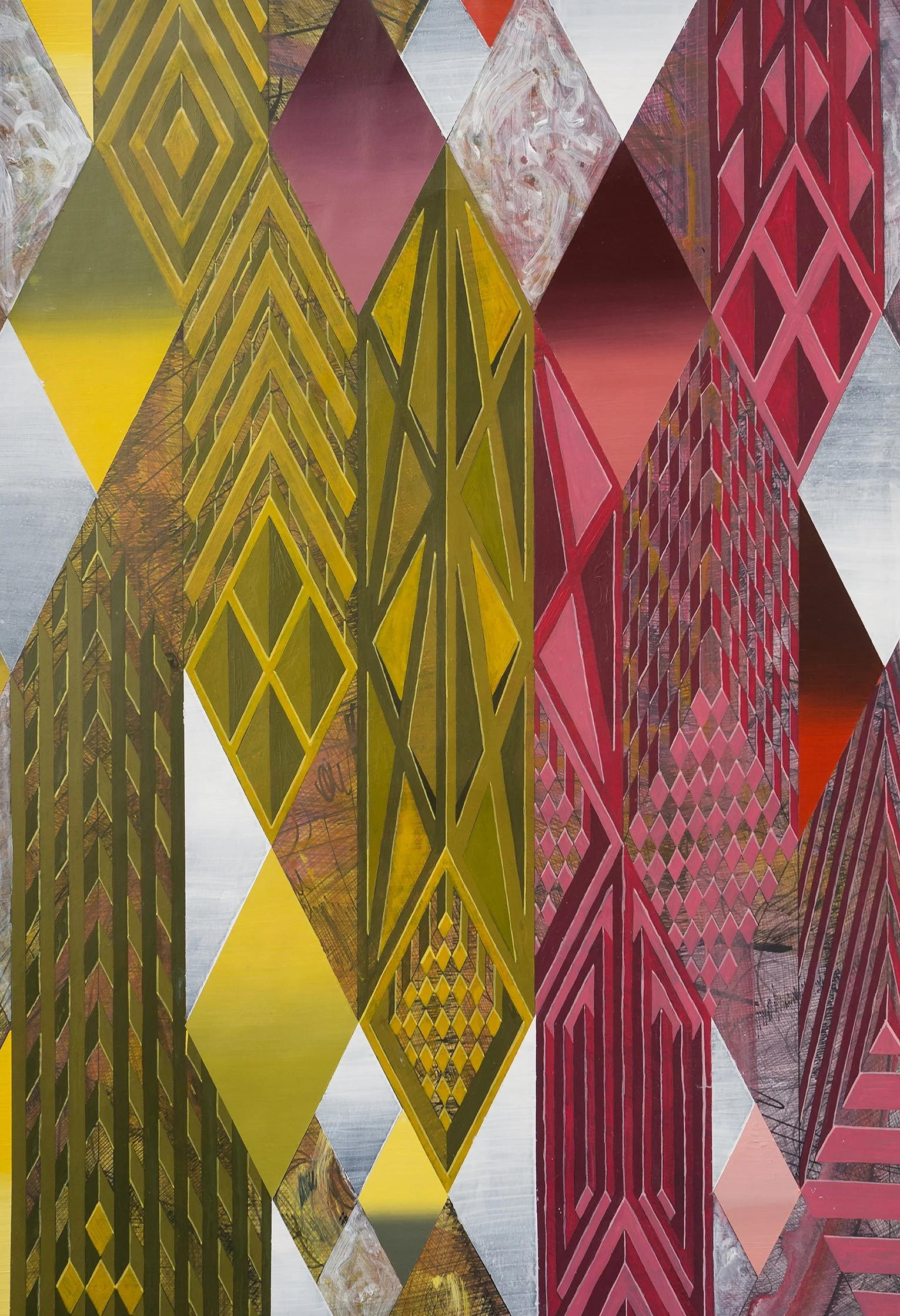 Urban Methodology DaCapo, Pen Drawing and Acrylic on Paper, 50(w)cm x 70(h)cm x 2(d)cm (Unframed), 2022