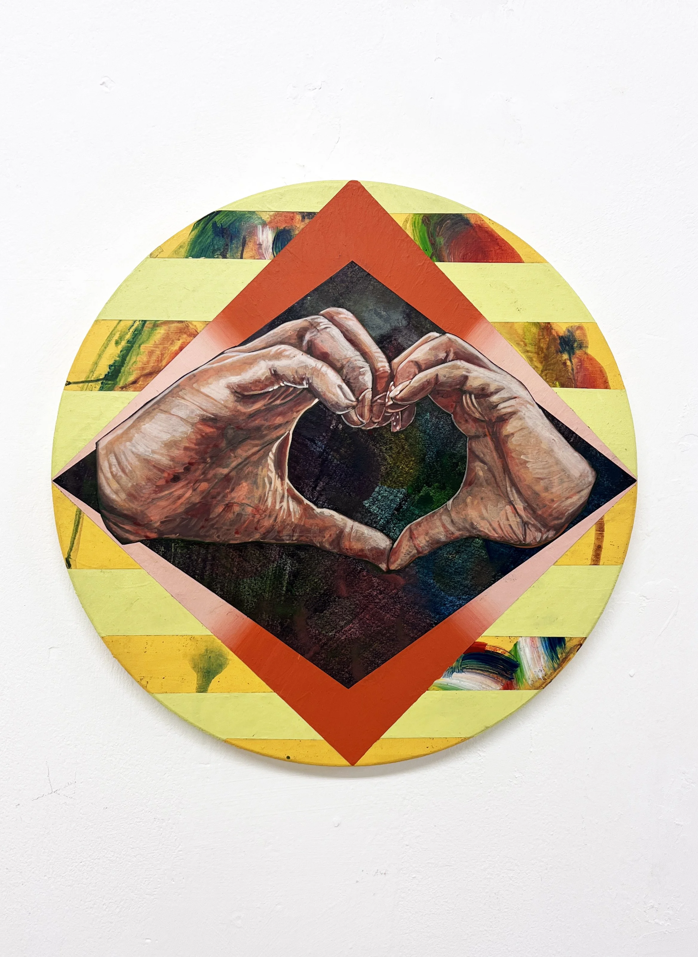 The Echo of Us: Love, PS | L’écho des sentiments: Amour, PS,
Acrylic and Pen Drawing on Wooden Panel
30(w)cm x 30(h)cm x 2(d)cm, 2026