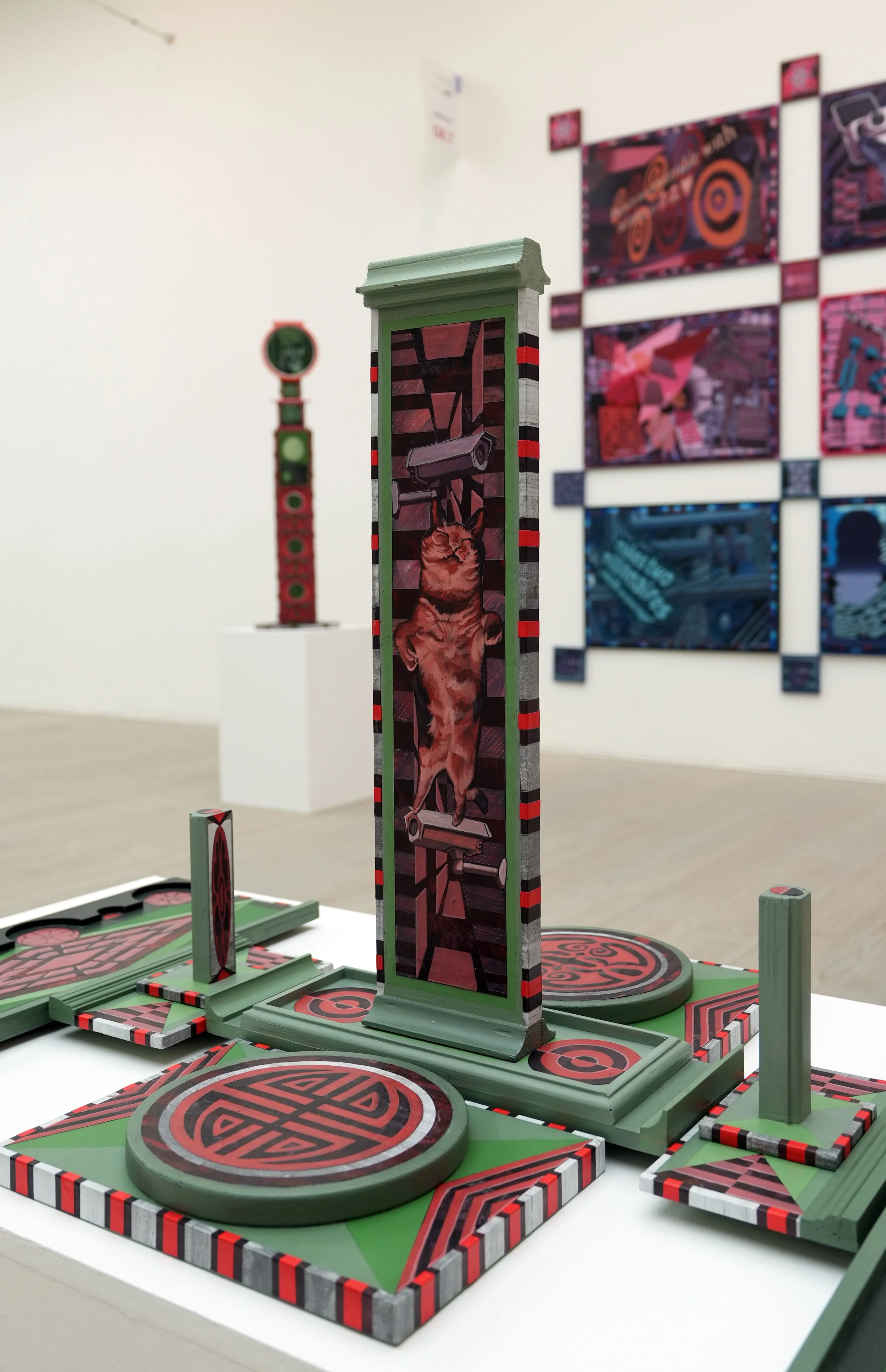 The Sleek Altar Series,
Acrylic and Pen Drawing on Woods, 104(w)cm x 57(h)cm x 59(d)cm, 2024