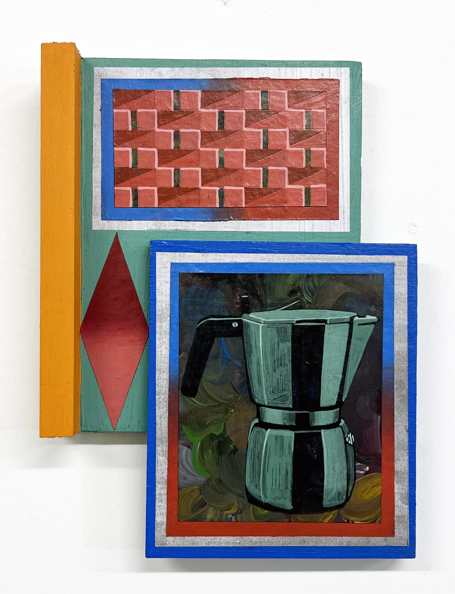 Annex Inventory Series, 23(w)cm x 33(h)cm x 4(d)cm, Acrylic and Pen Drawing on Wooden Panel, 2025