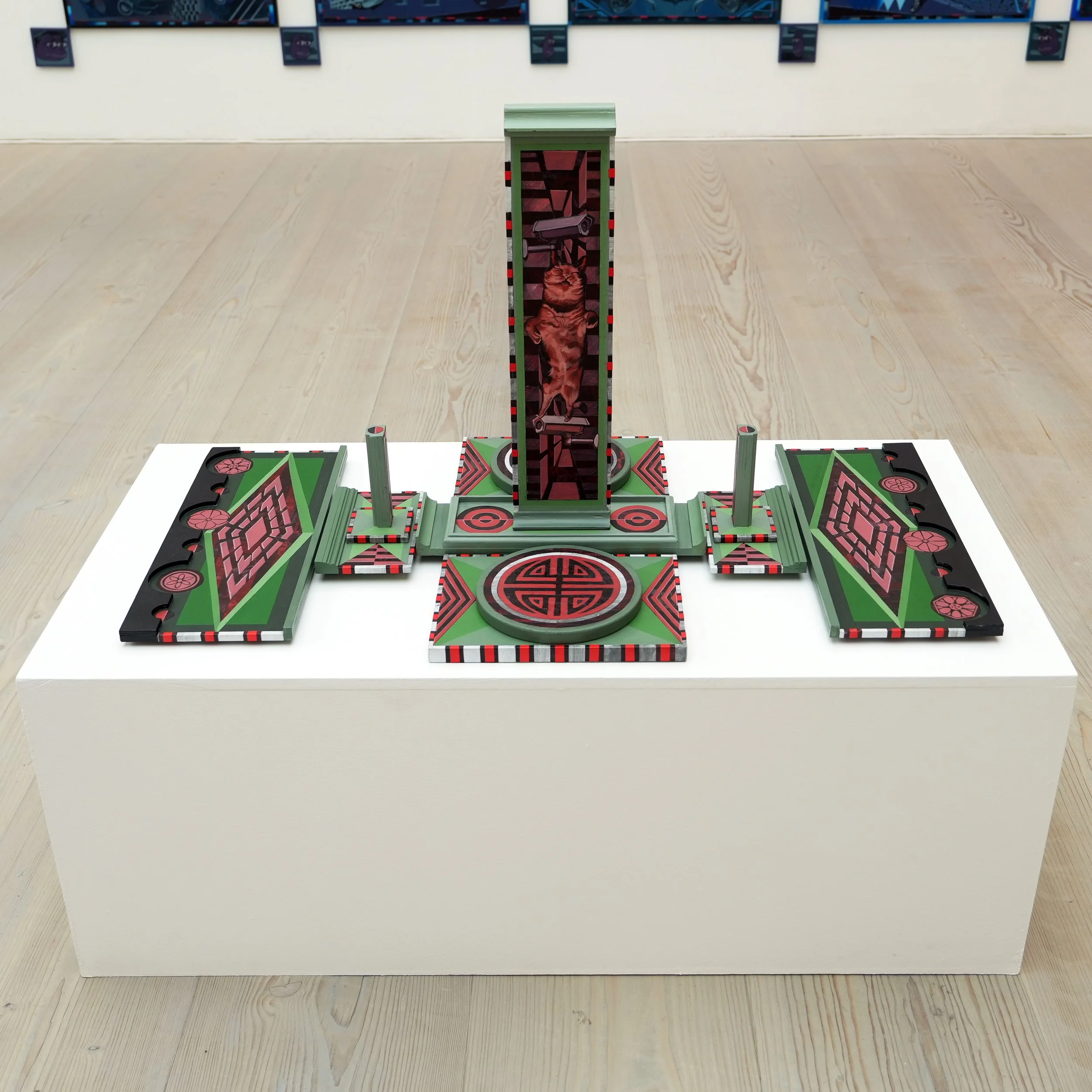 The Sleek Altar Series,
Acrylic and Pen Drawing on Woods, 104(w)cm x 57(h)cm x 59(d)cm, 2024